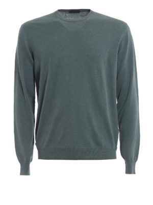 ZANONE: maglia collo rotondo - Pull girocollo in cotone verde