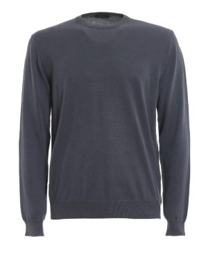 ZANONE: maglia collo rotondo - Pull girocollo in cotone grigio
