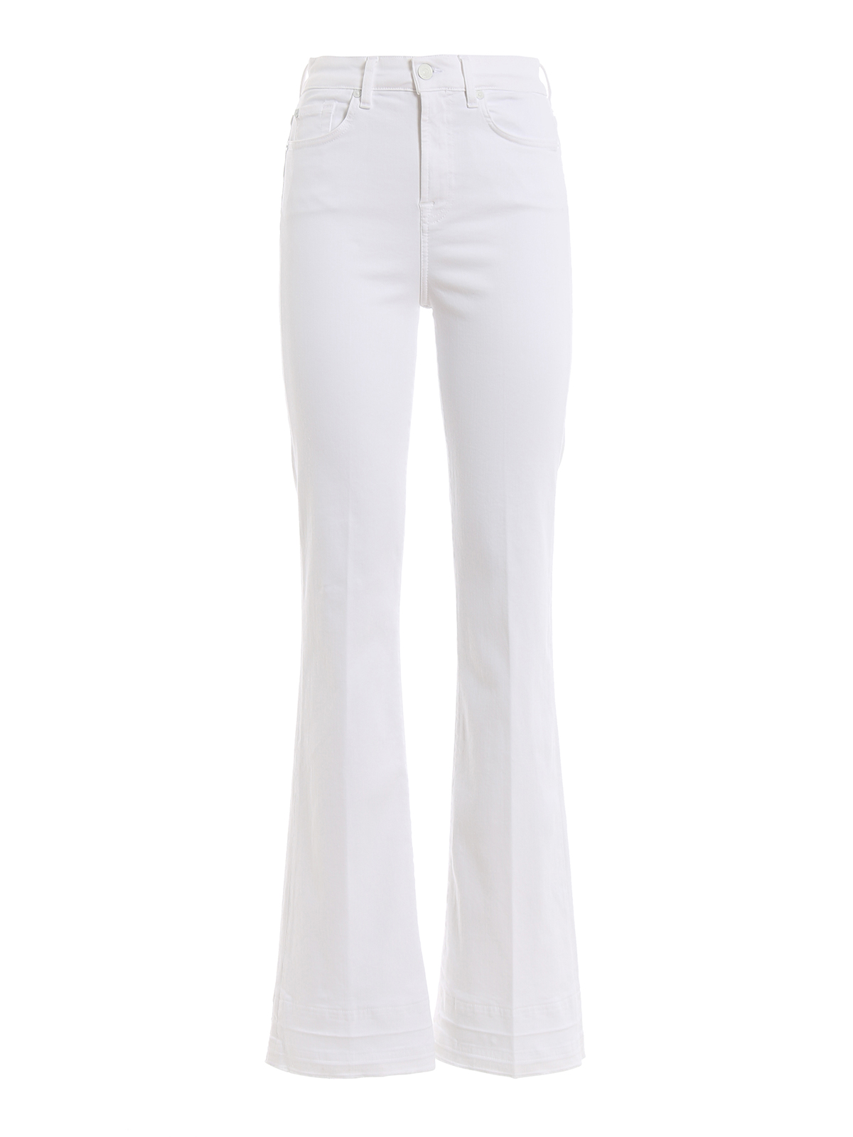 7 for all mankind white flare jeans