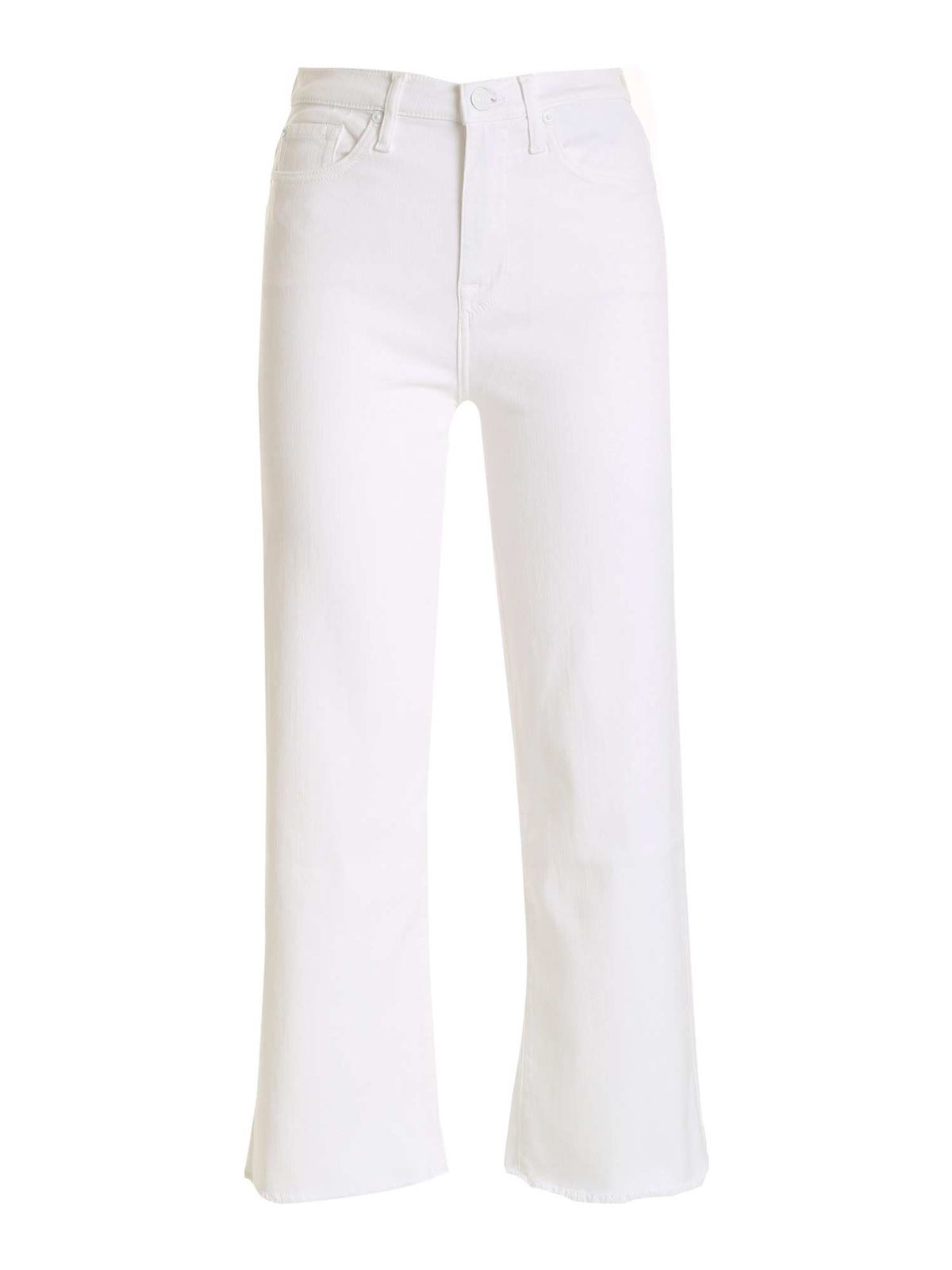 7 For All Mankind ALEXA CROP FIT JEANS IN WHITE