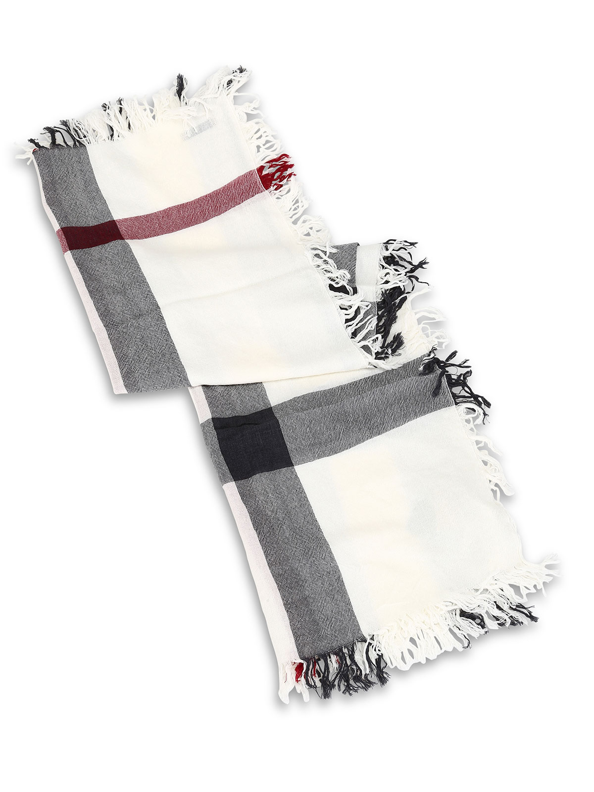 Stoles & Shawls Burberry - Check Wool Scarf Ivory Check - 3843960