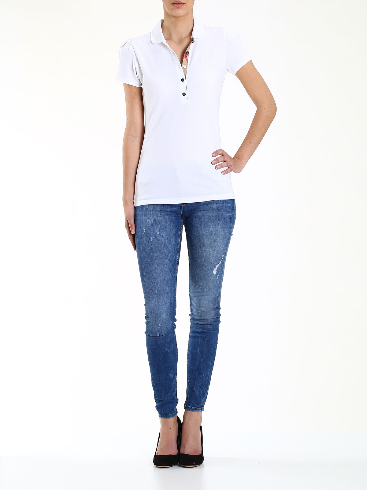 Polos Burberry - Polo Blanco Para Mujer - 381282511000 