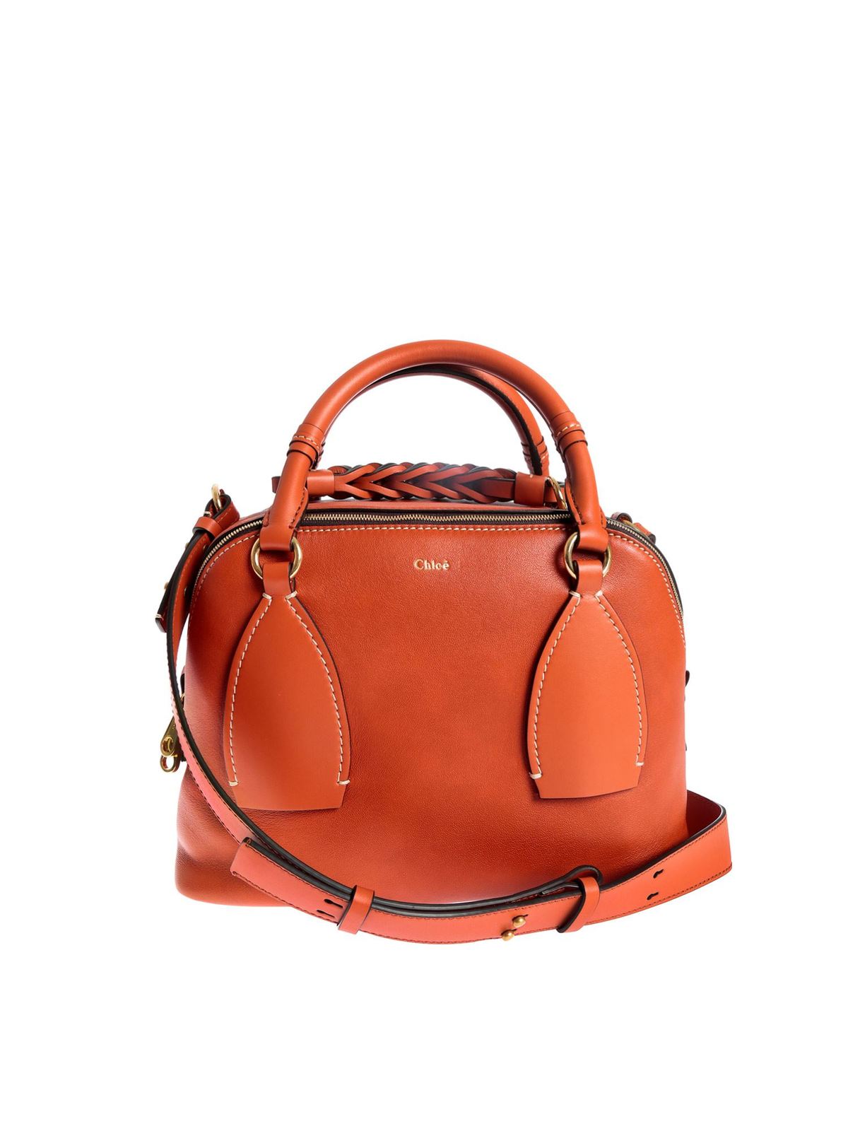 CHLOÉ DARIA MEDIUM BAG IN ORANGE