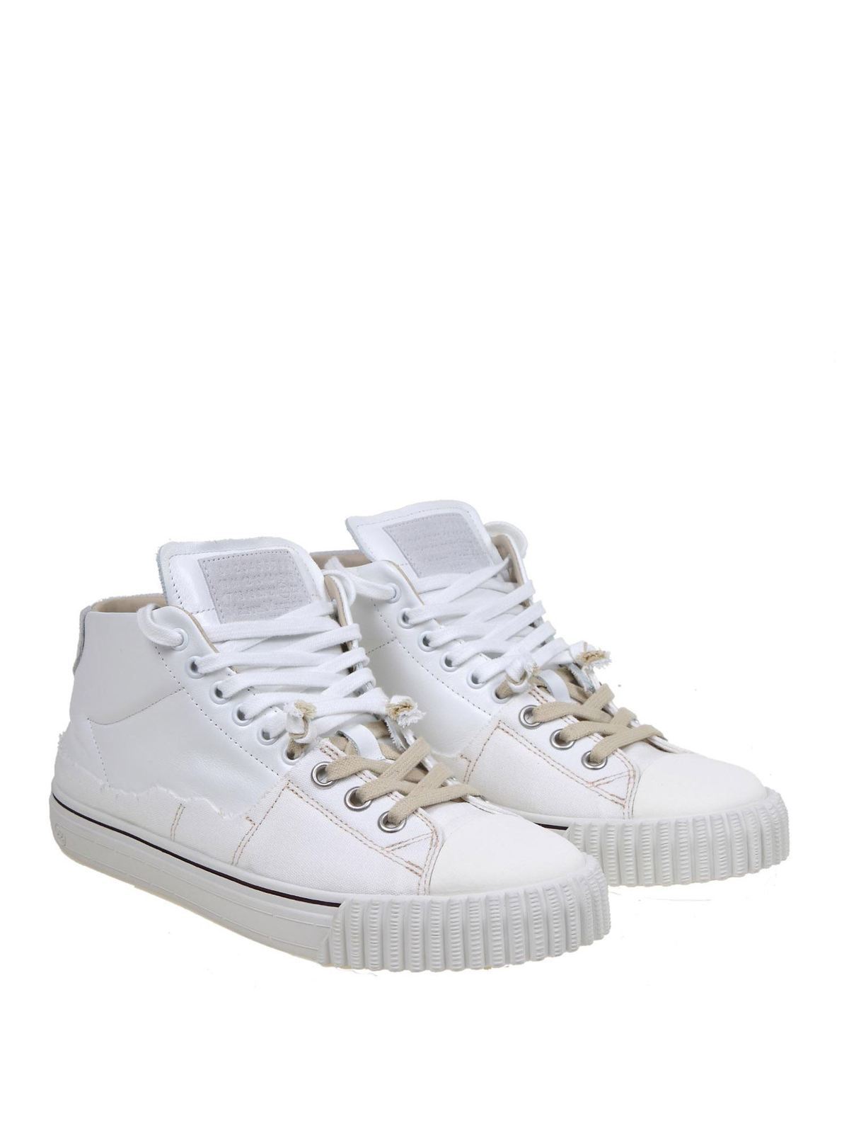 Trainers Maison Margiela - Double lacing sneakers in white ...