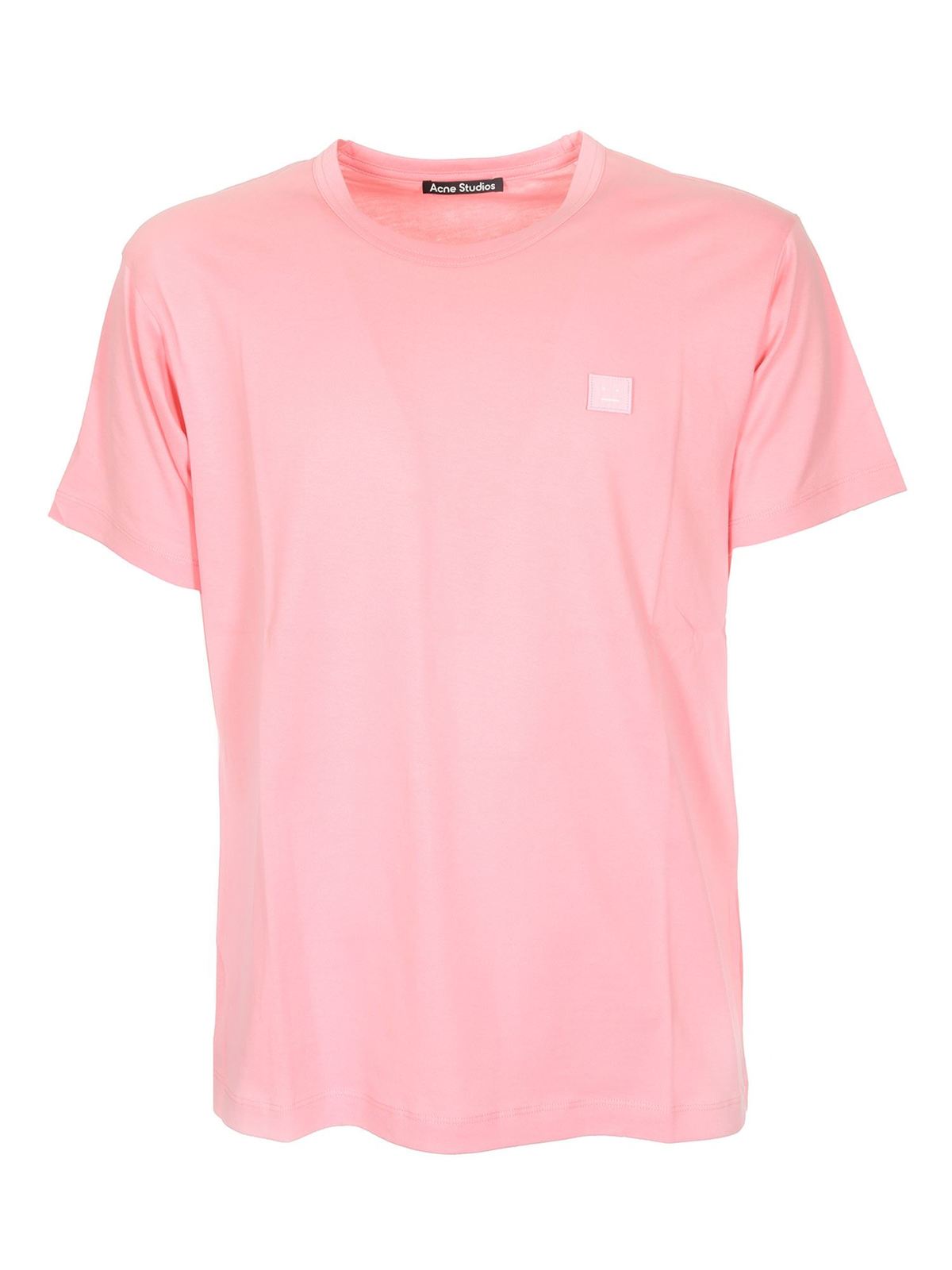 ACNE STUDIOS NASH FACE T-SHIRT IN PINK