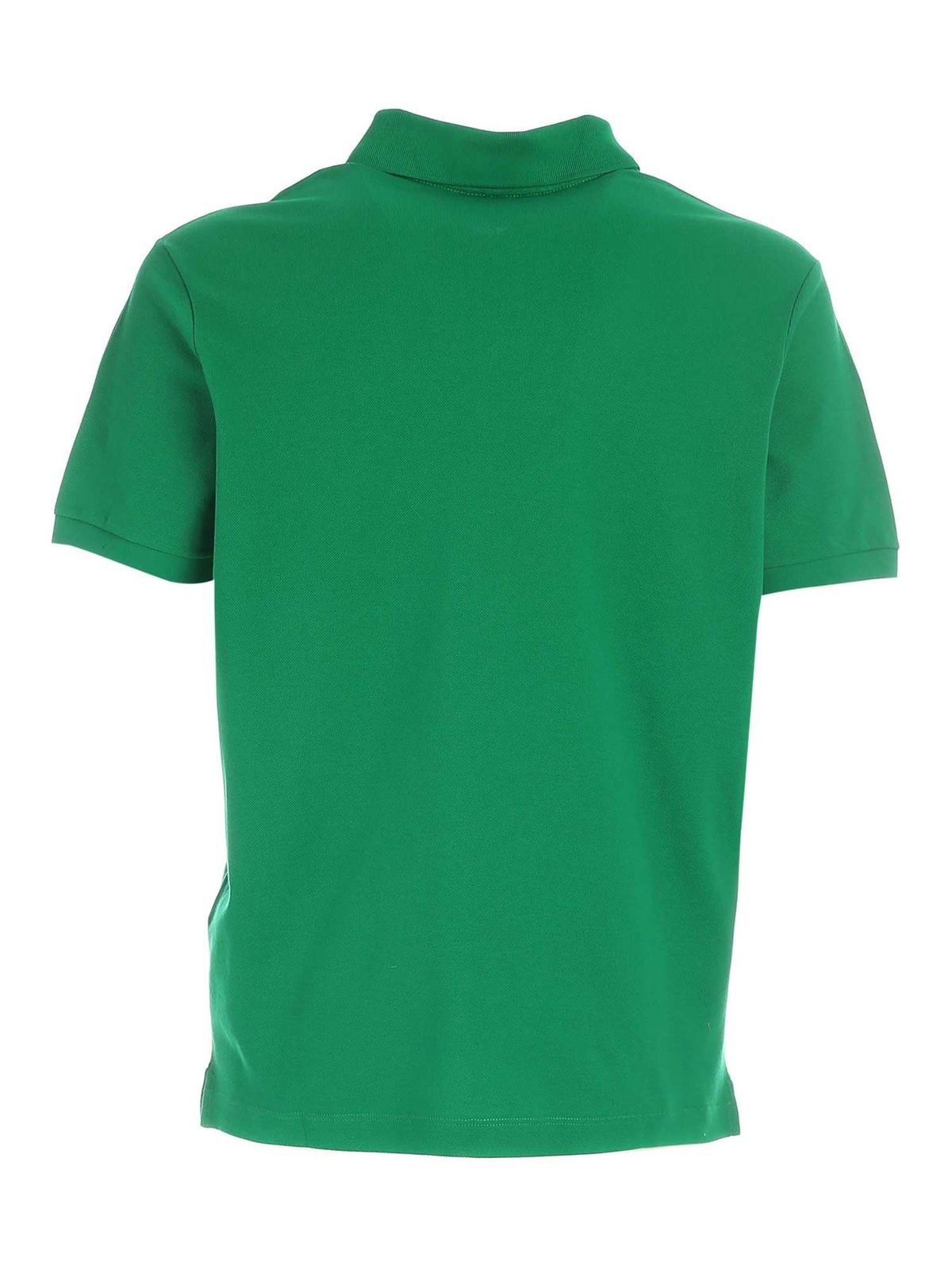 Polo shirts Paul & Shark - Logo detail polo shirt in green - C0P1070061