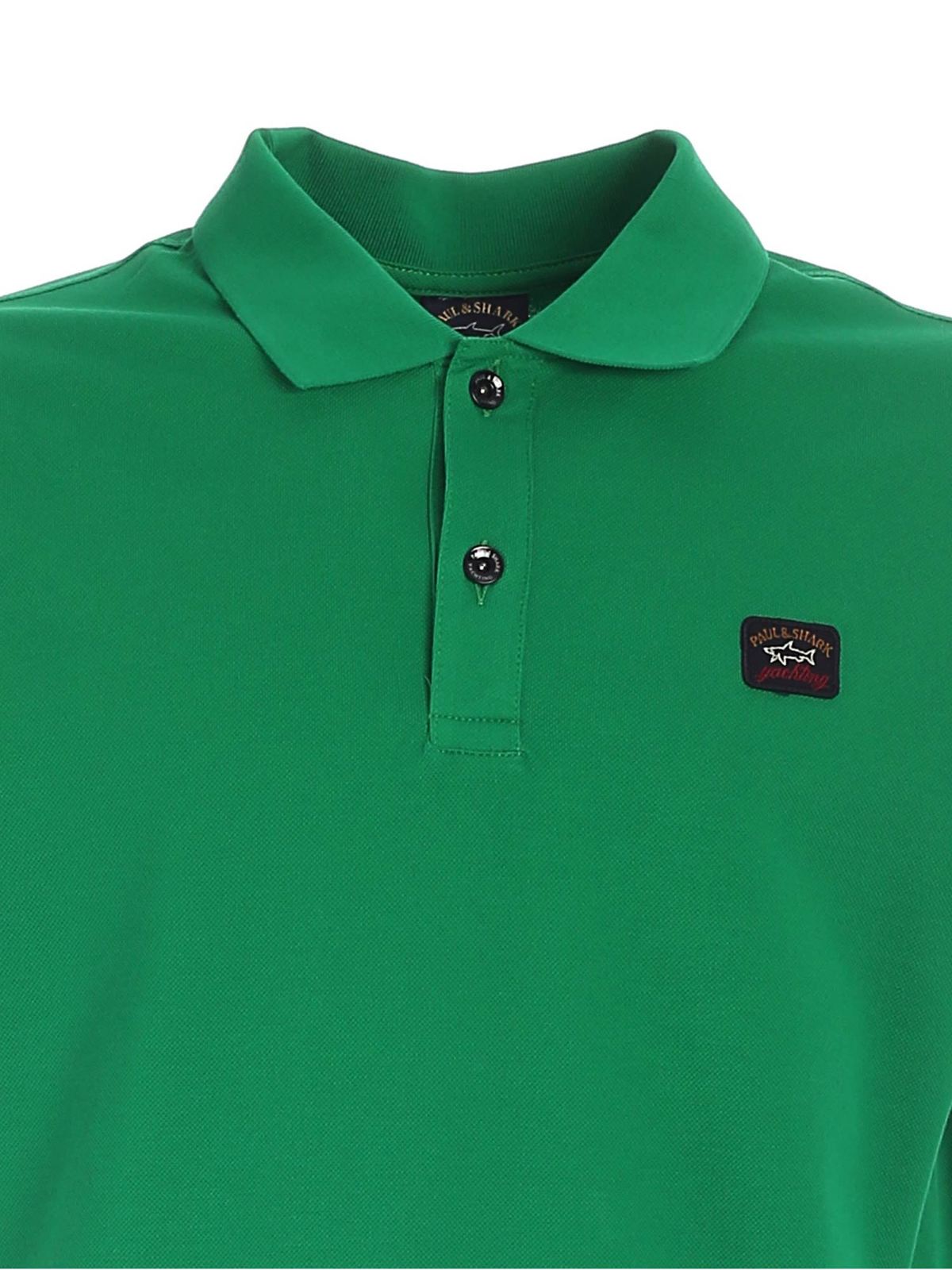 work Almost dead chin Polo shirts Paul & Shark - Logo detail polo shirt in green - C0P1070061