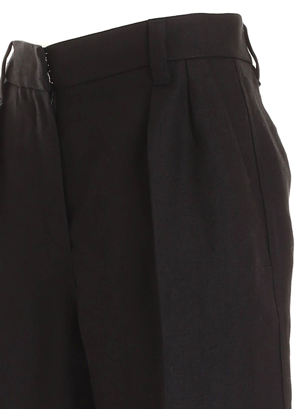 Shorts Brunello Cucinelli - Pleats bermuda in black - MH506P7648C101