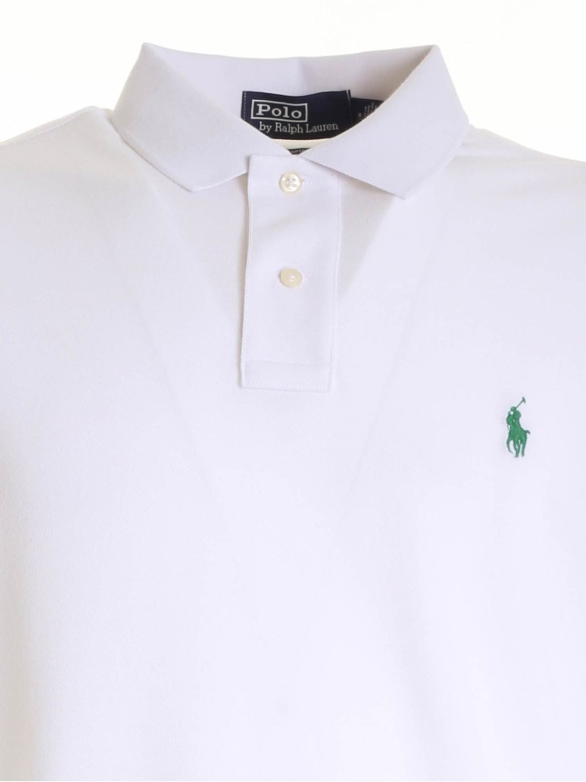 green and white polo shirt