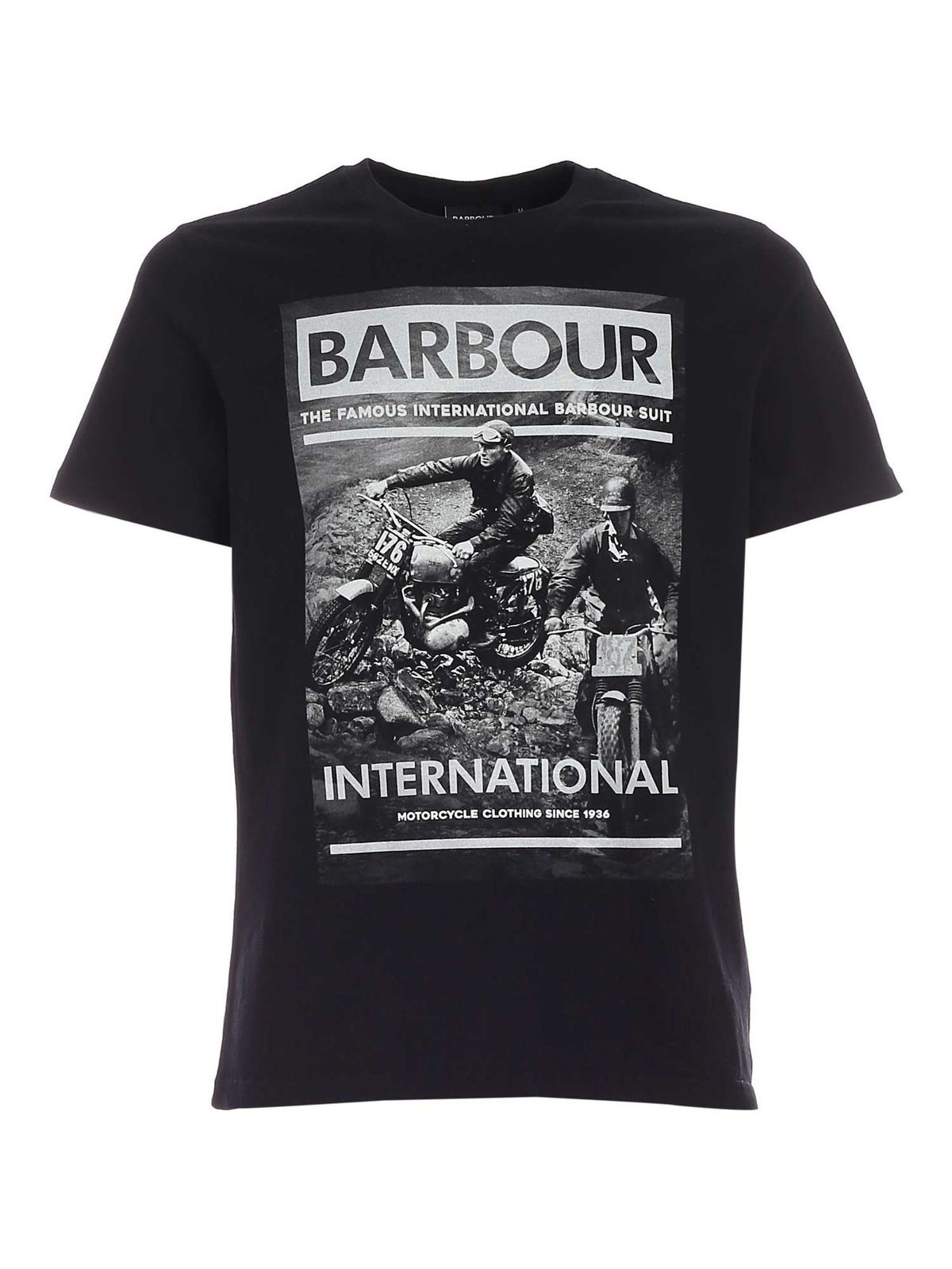 Tshirts Barbour Contrasting print Tshirt in black MTS0838BK31