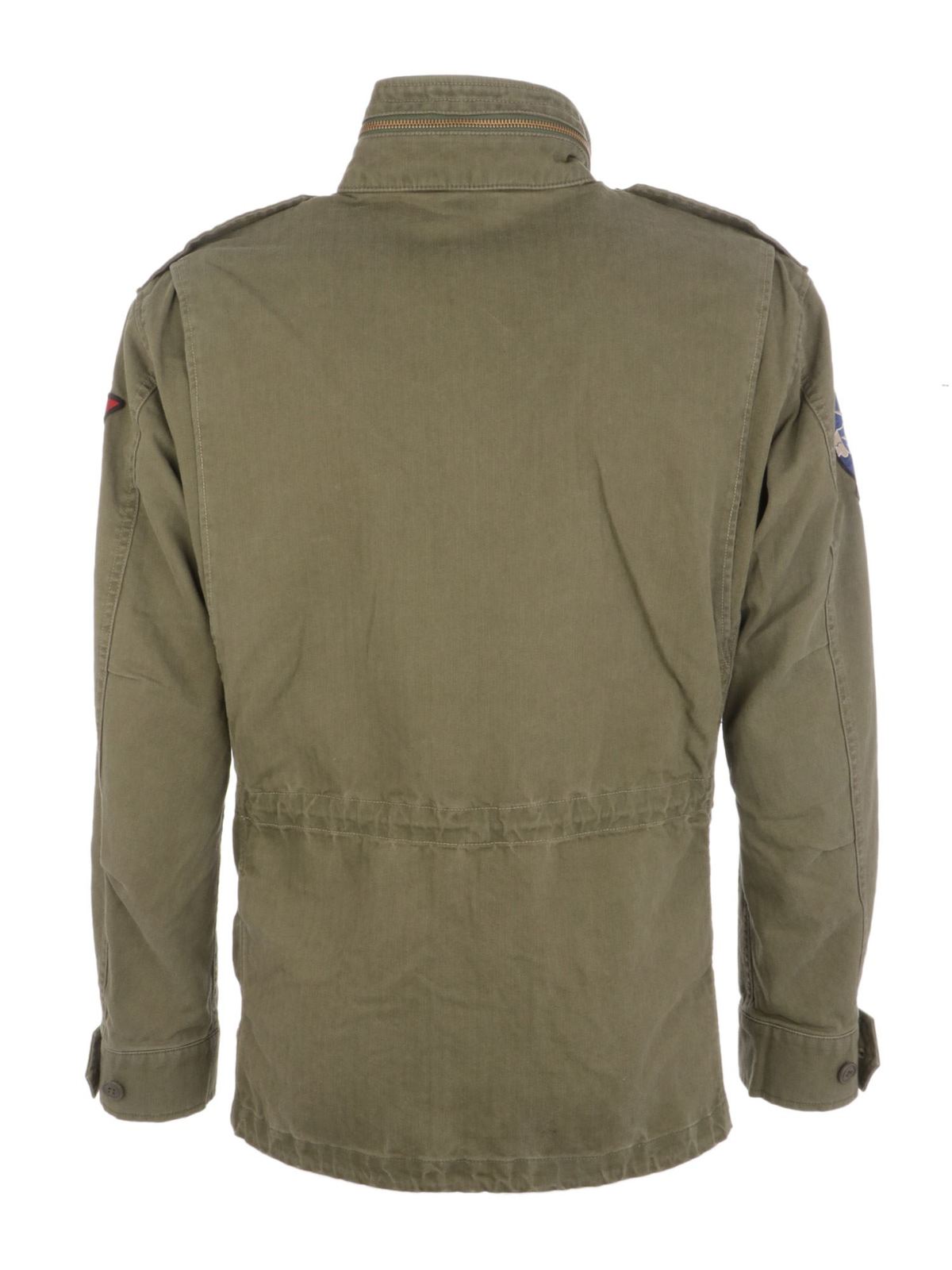 olive green polo jacket