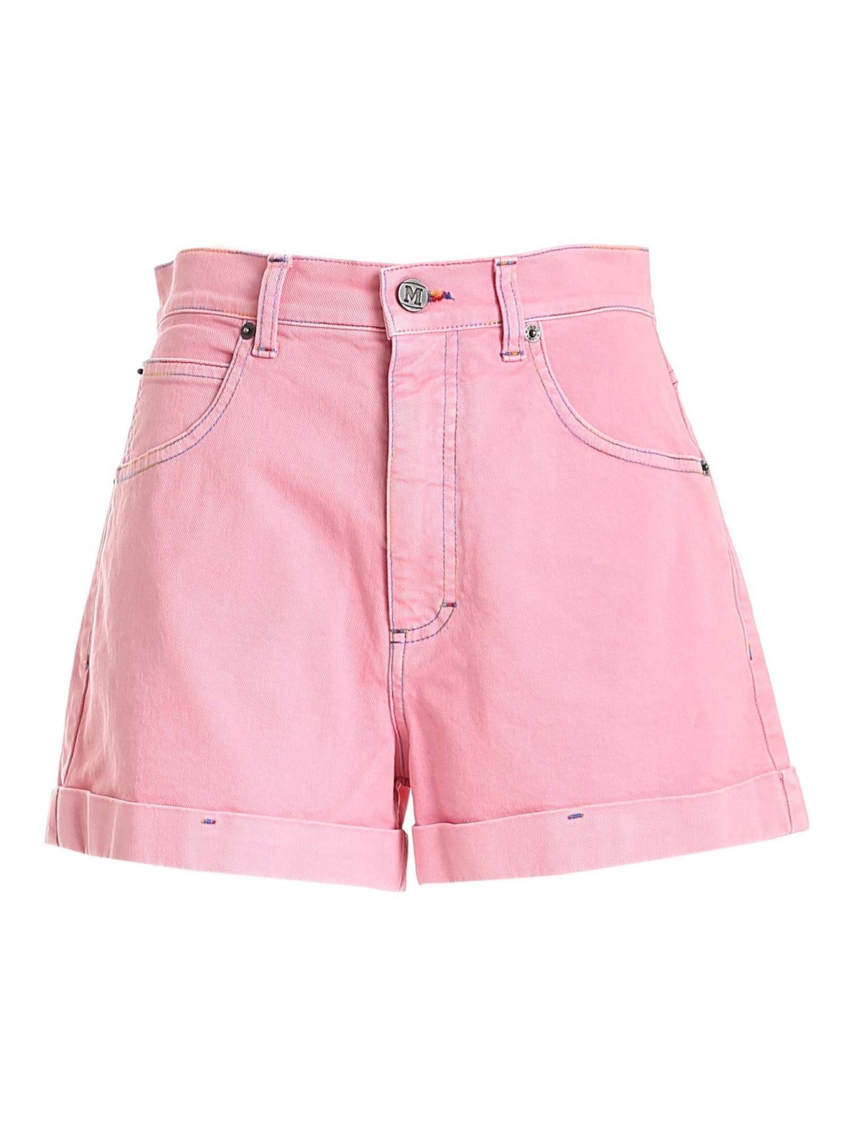Missoni CONTRASTING STITCHING SHORTS IN PINK