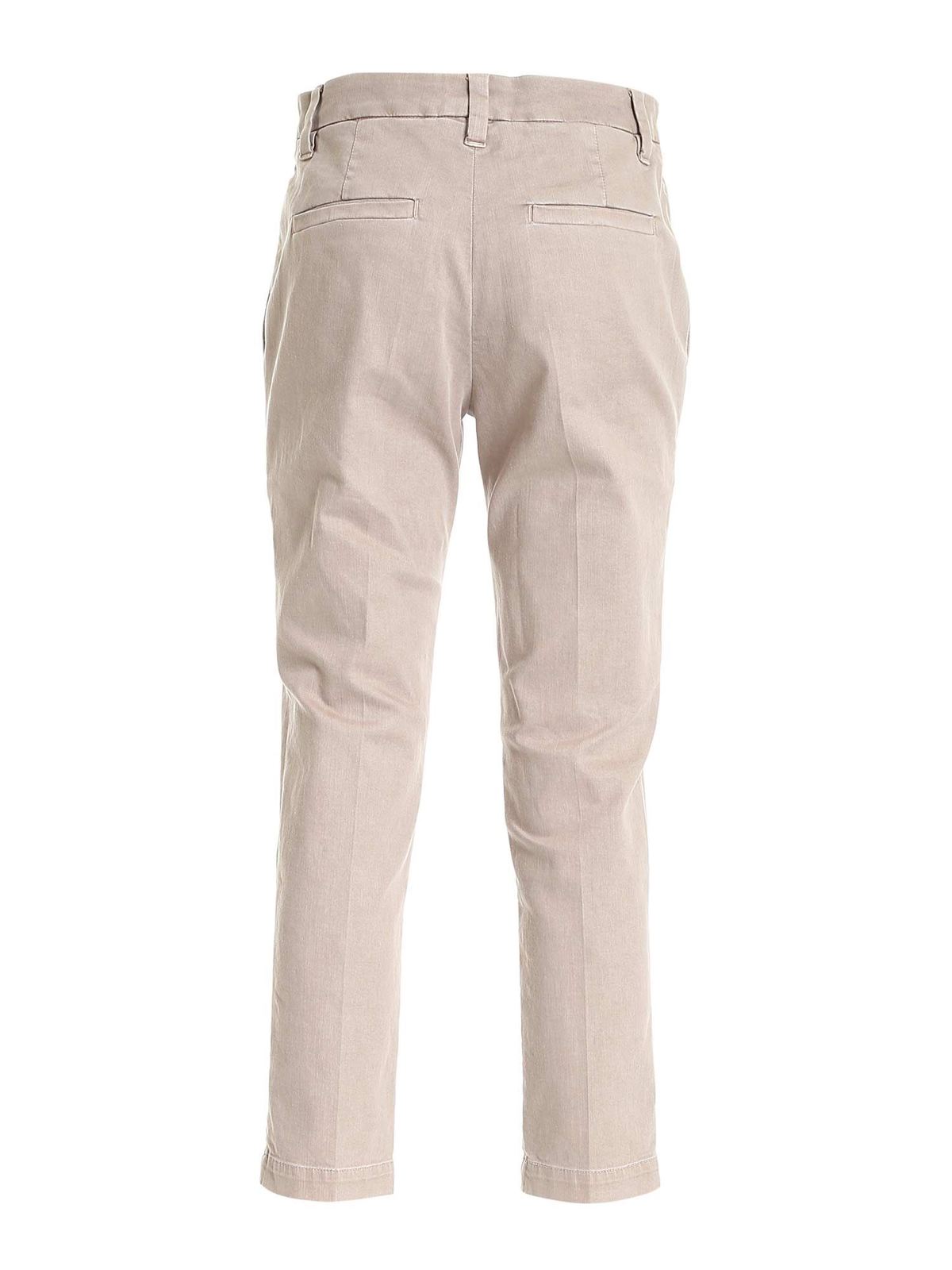 Casual trousers Brunello Cucinelli - Micro beads pants in mud color ...