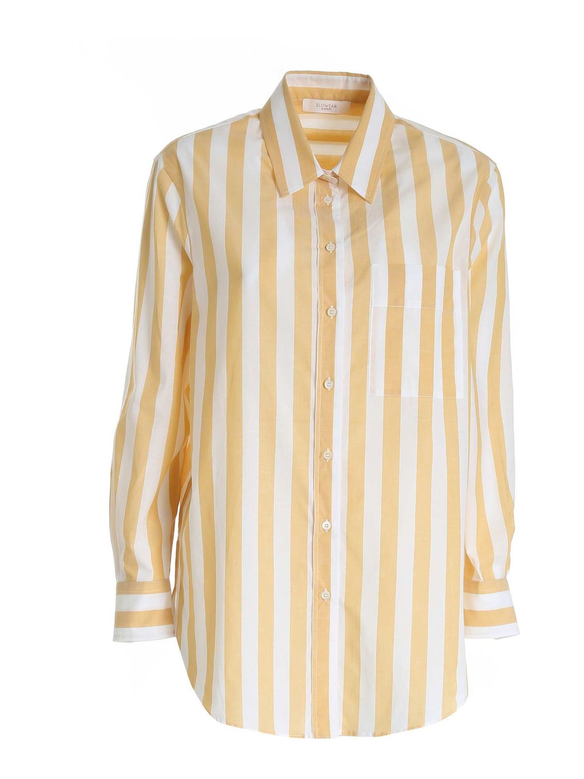 Shirts Glanshirt - Striped shirt in yellow and white - HAPISL6558310