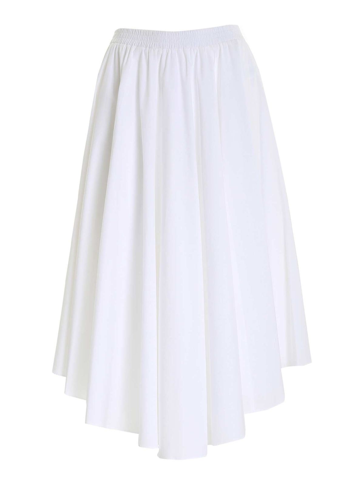 Michael Kors Elastic At The Waist Skirt In White In White