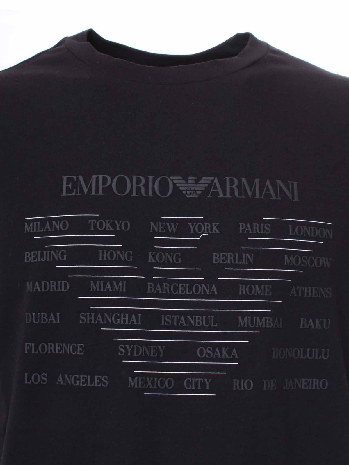 T-shirts Emporio Armani - Logo t-shirt in black - 3K1TE11JULZ999