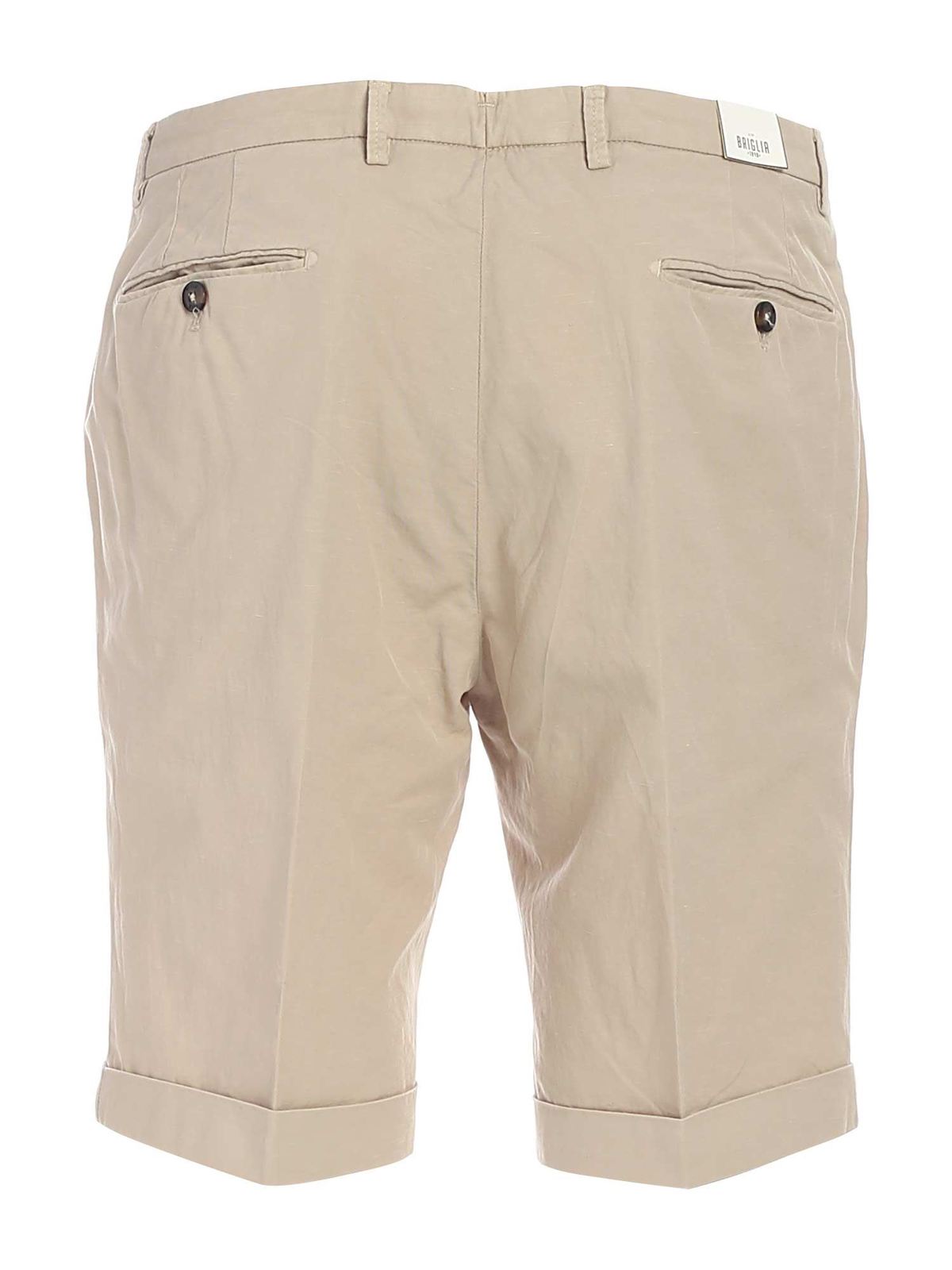 Shorts Briglia 1949 - Turned-up Hem Bermuda In Beige - BG1083215590052