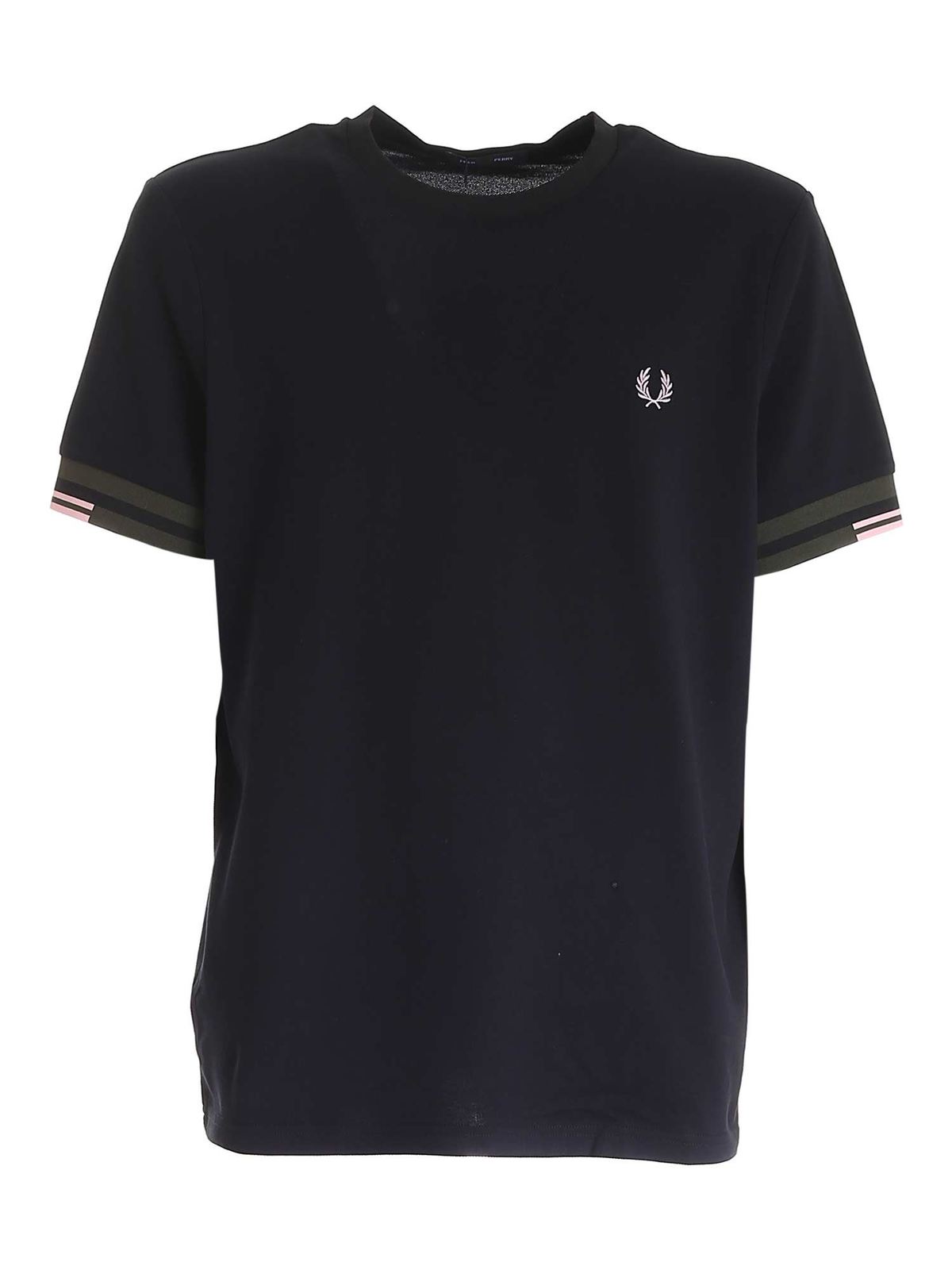 black and white fred perry t shirt