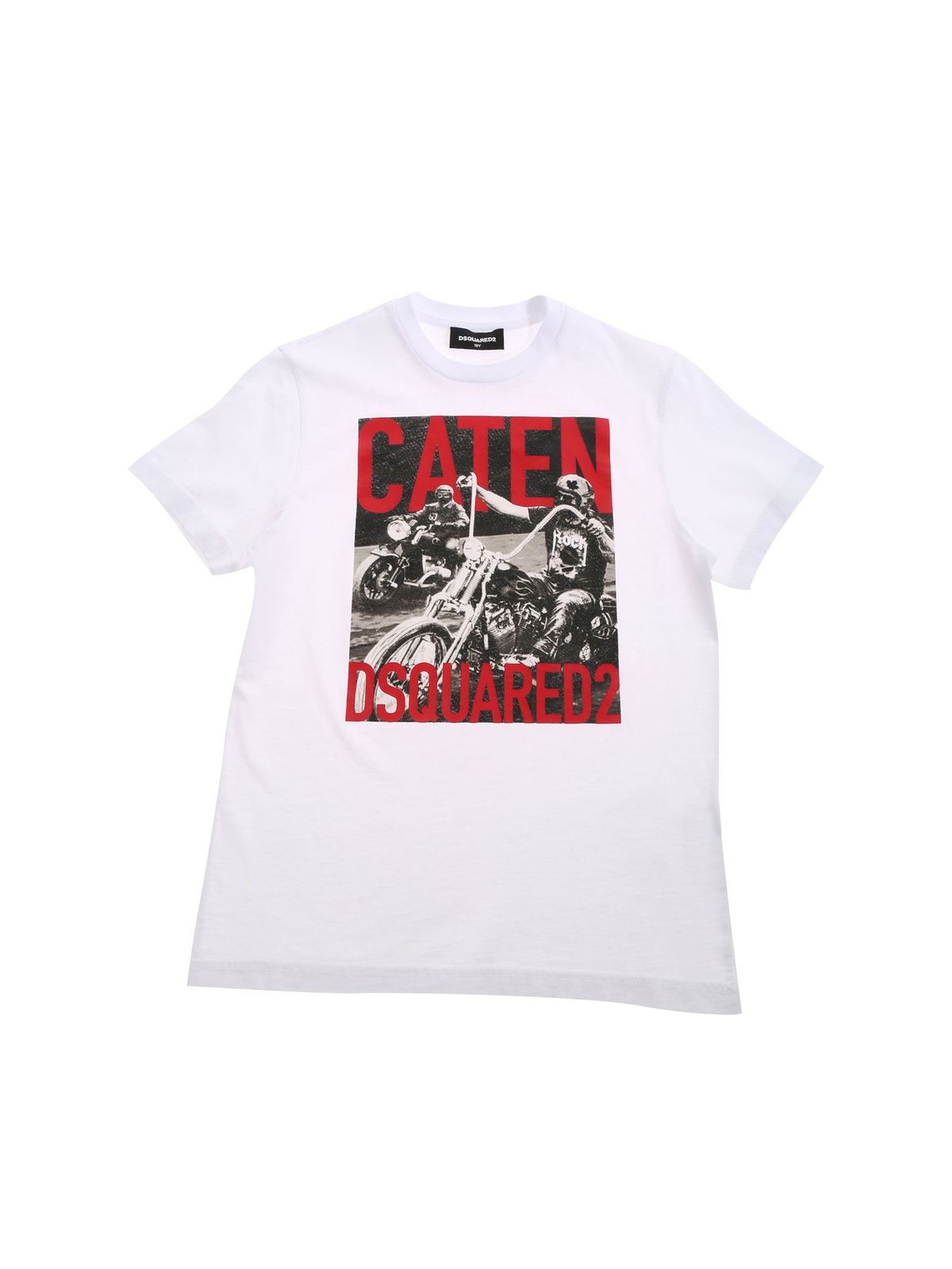 DSQUARED2 CATEN DSQUARED2 T-SHIRT IN WHITE