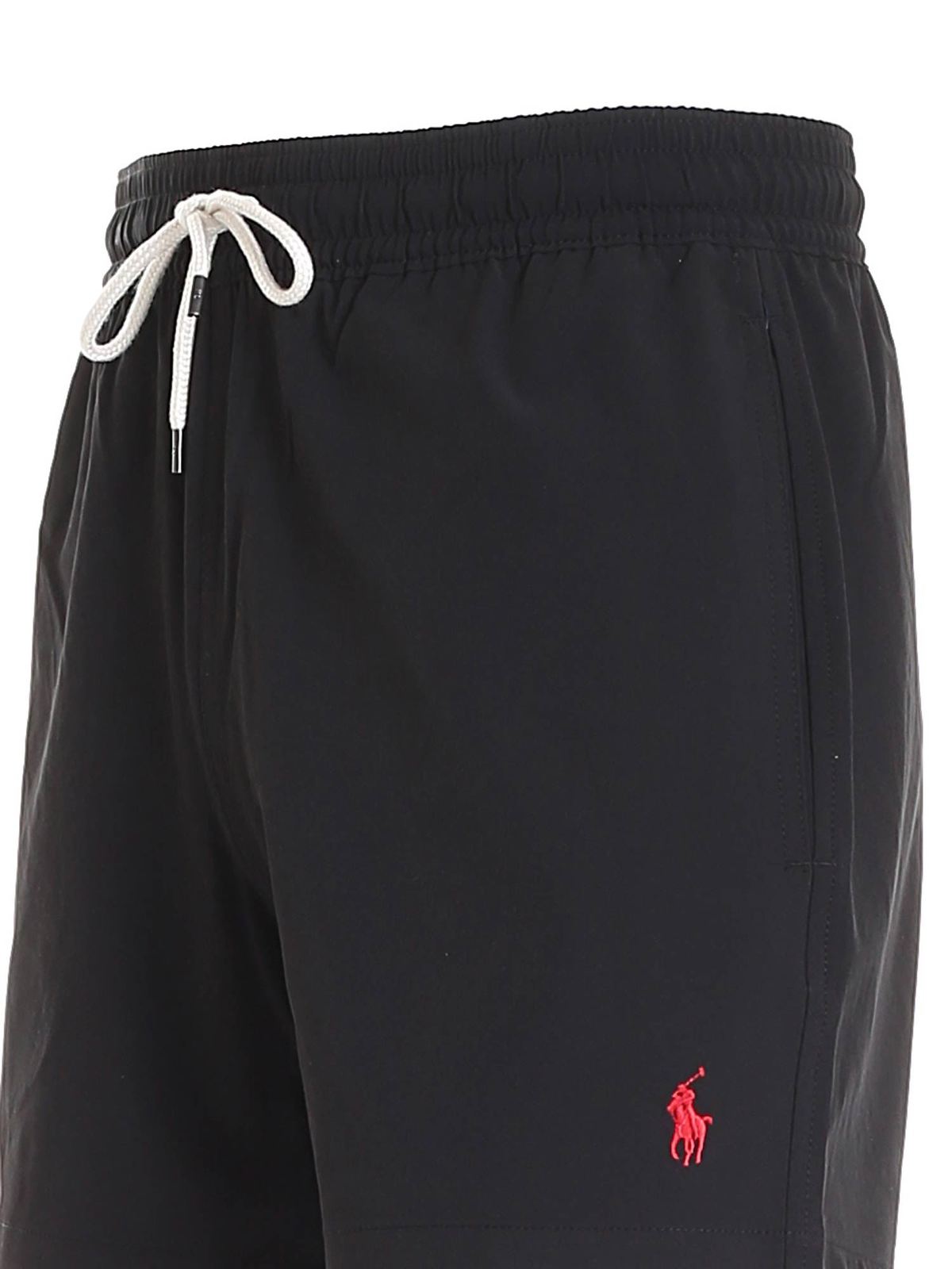 Swim shorts & swimming trunks Polo Ralph Lauren - Embroidered logo swim  short in black - 710837404009