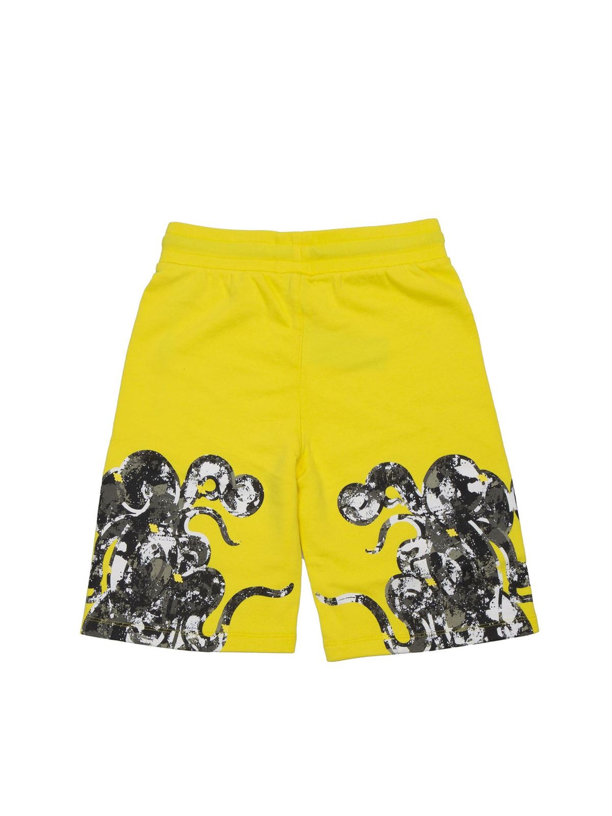 Pantaloni corti e shorts Marcelo Burlon Kids - Pantaloni corti stampa  tentacoli gialli - 32060020B080