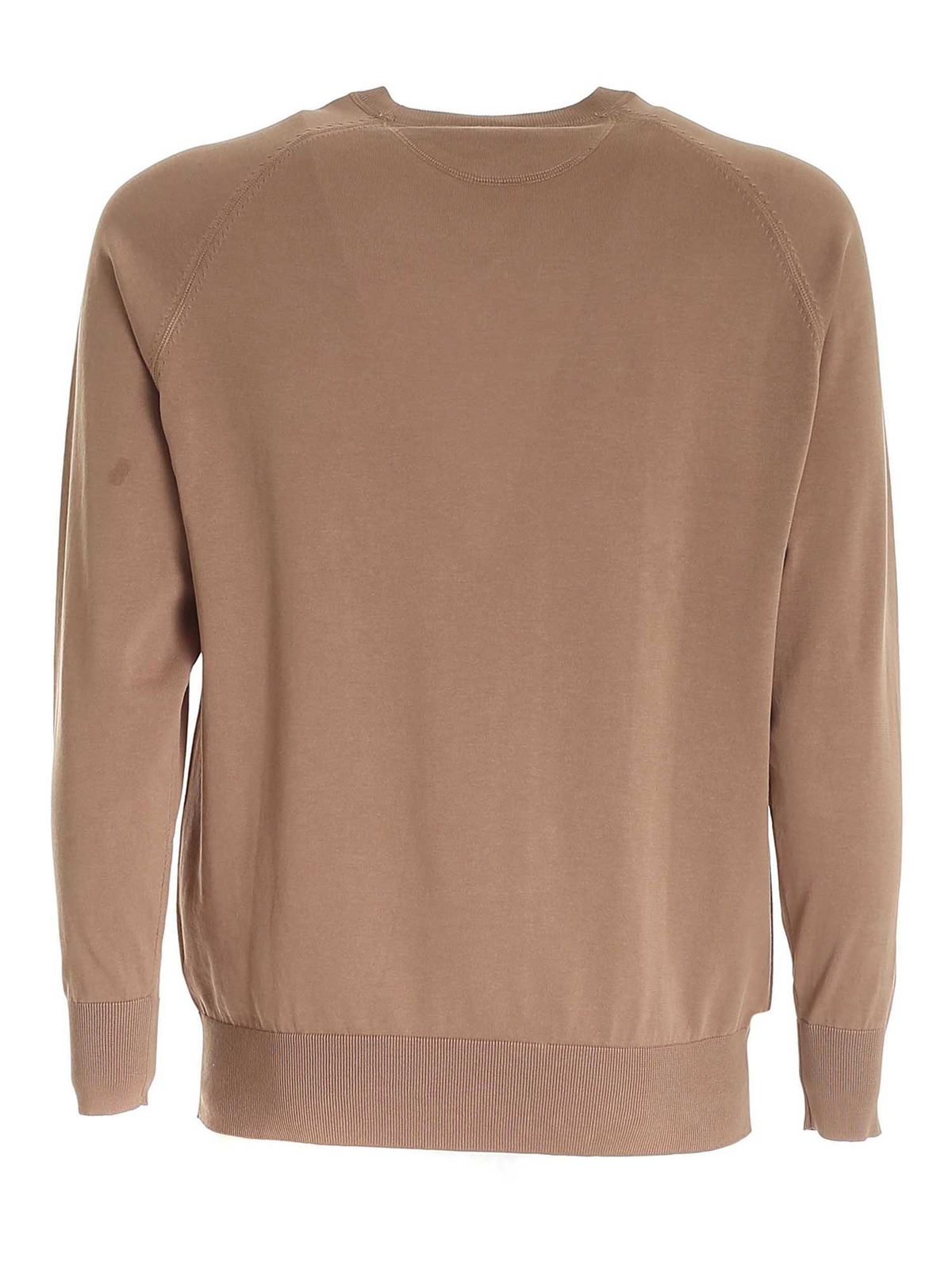 Maglia collo rotondo Aspesi - Maglia in cotone color cammello -  M039337101090