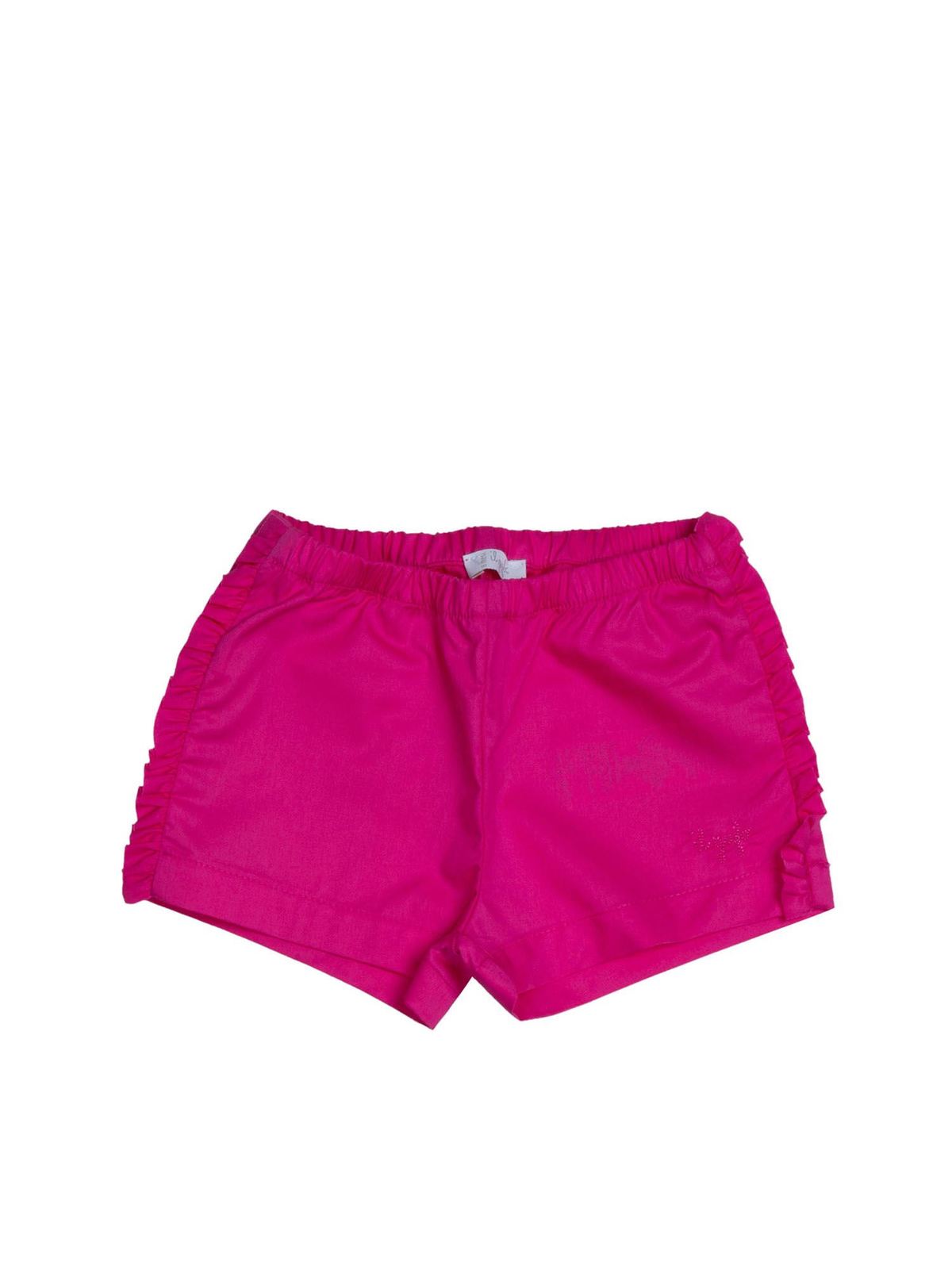 Il Gufo Kids' Ruffled Shorts In Ortensia Color In Fuchsia