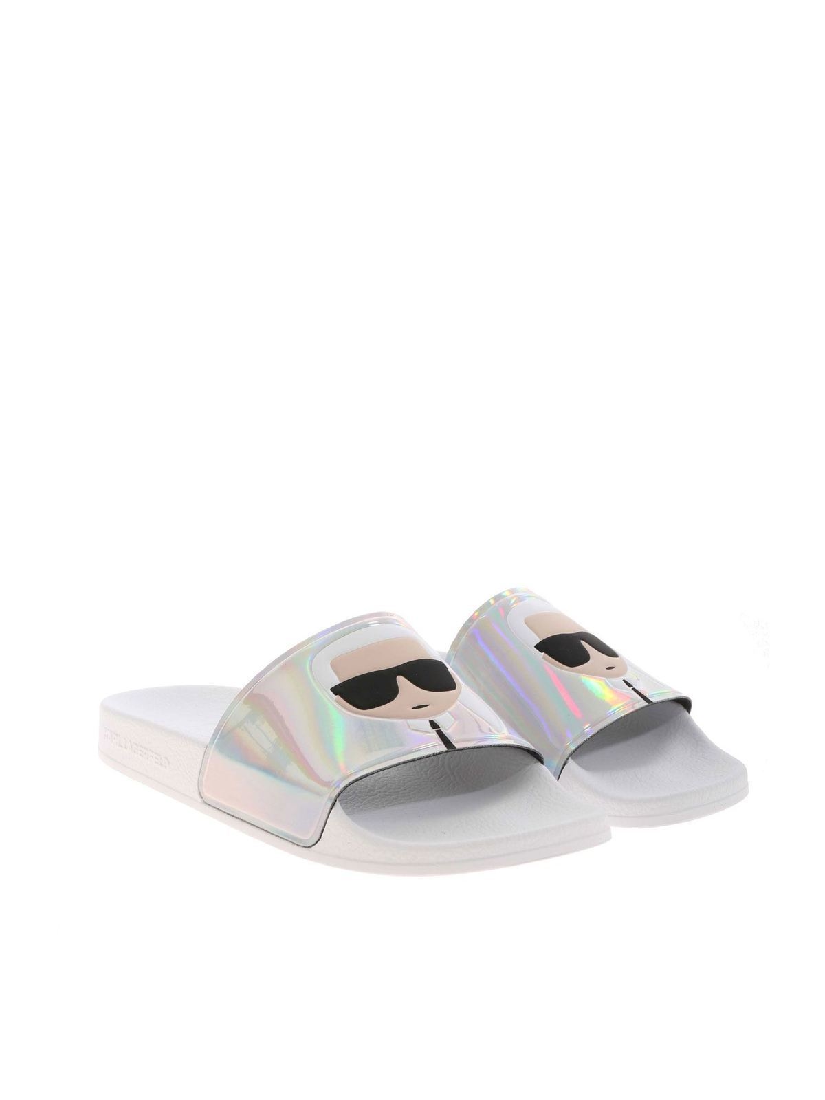 Flip flops Karl Lagerfeld - Kondo II slippers in white - KL80905VII