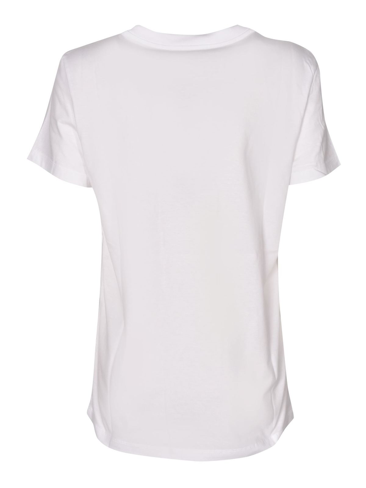 T-shirts Max Mara - Humor t-shirt in white and beige - 19410212650012