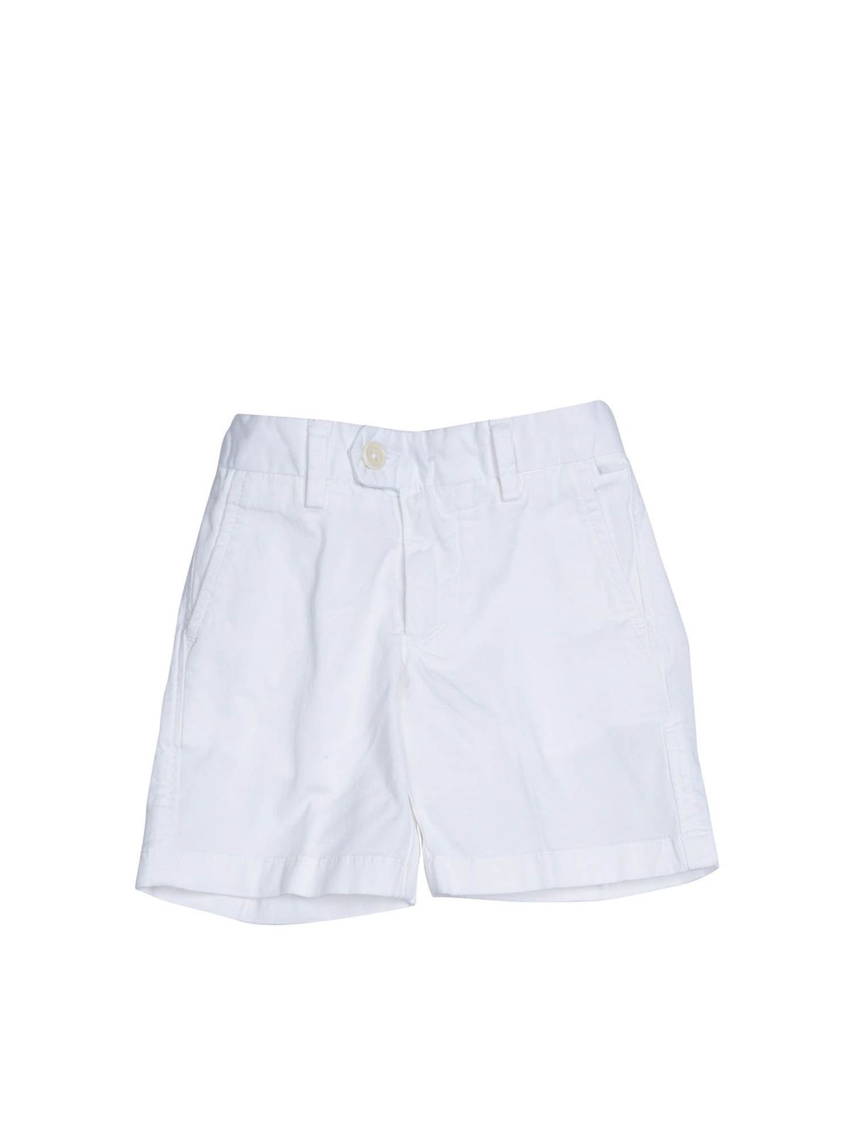 IL GUFO COTTON BERMUDA SHORTS IN WHITE