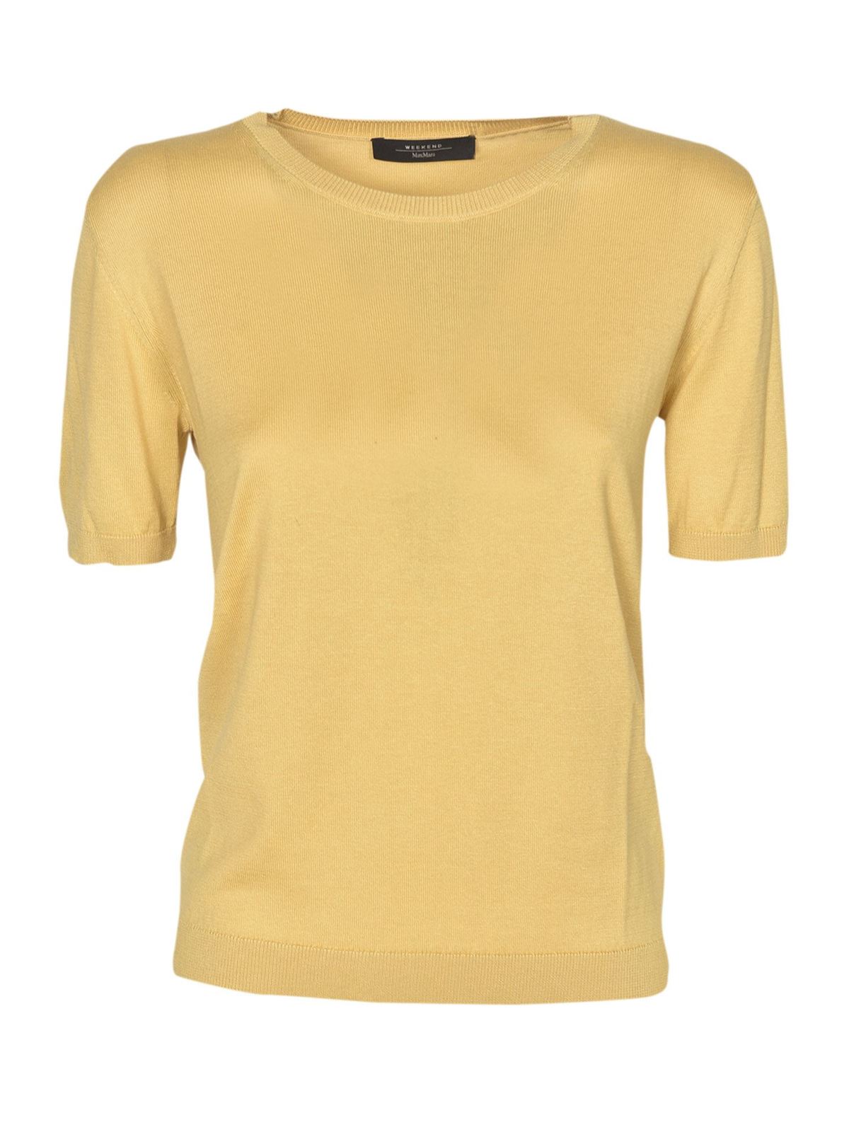 Weekend Max Mara - Cairo sweater in yellow - crew necks - 53610717650021