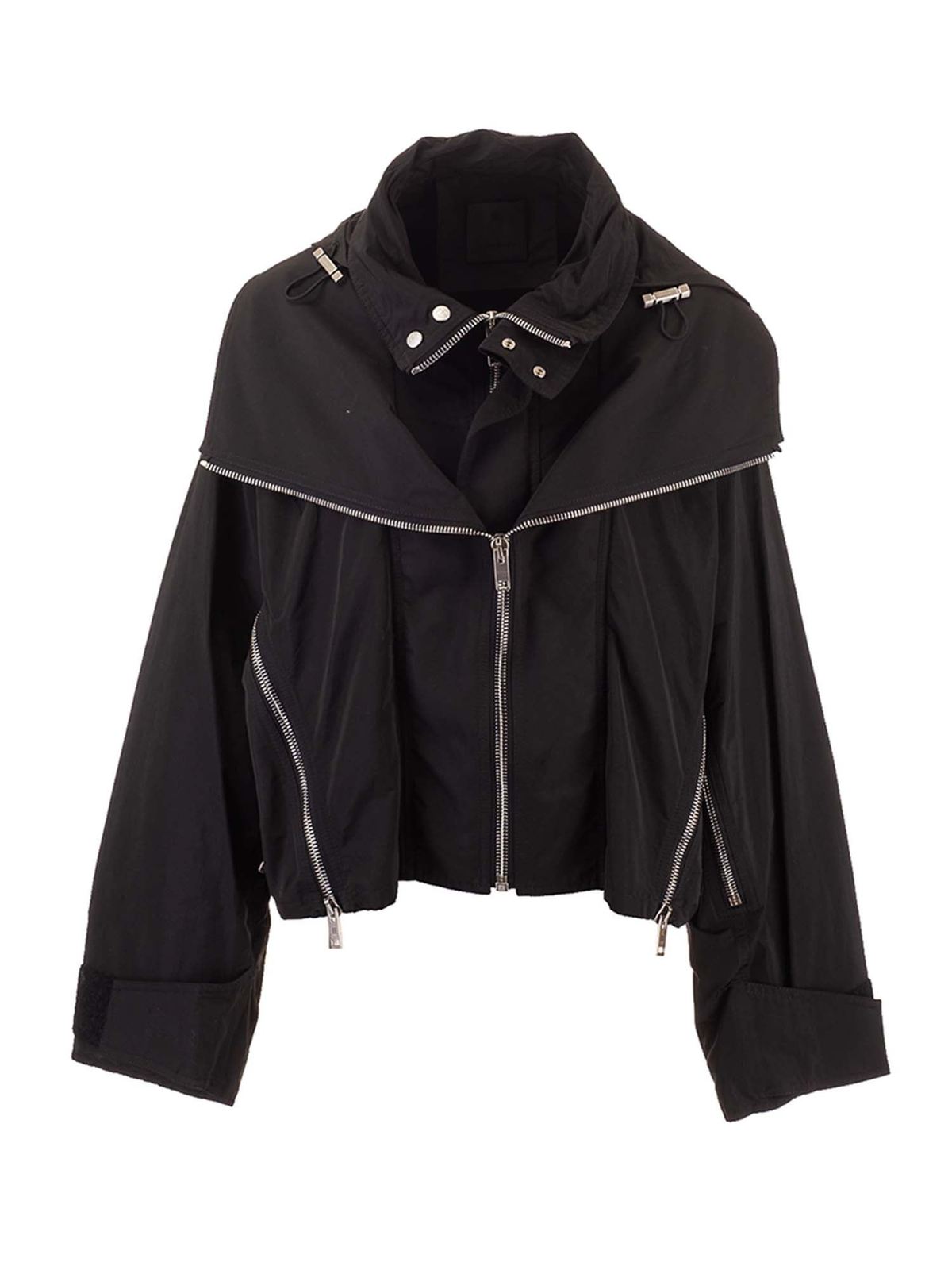Casual jackets Givenchy - Short zipped windbreaker in black - BW00C213QZ023