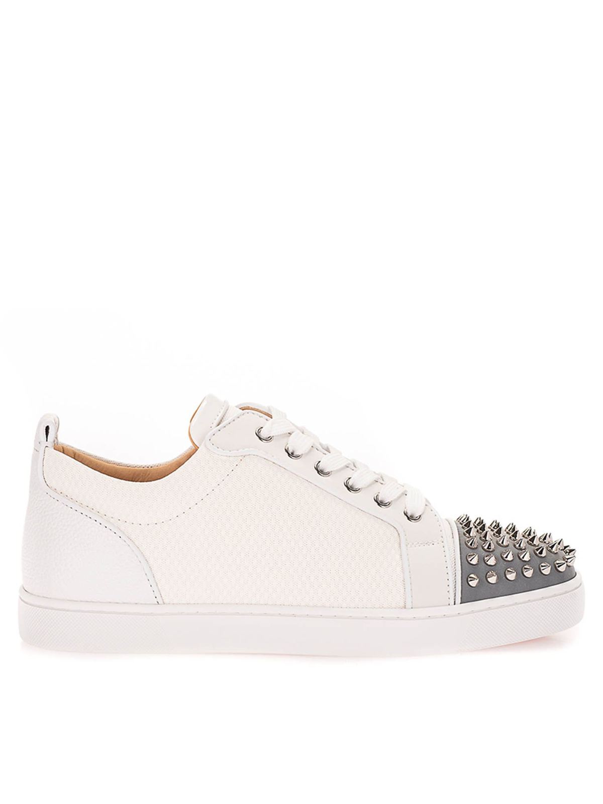 Christian Louboutin Louis Junior Spike Orlando Trainers In White