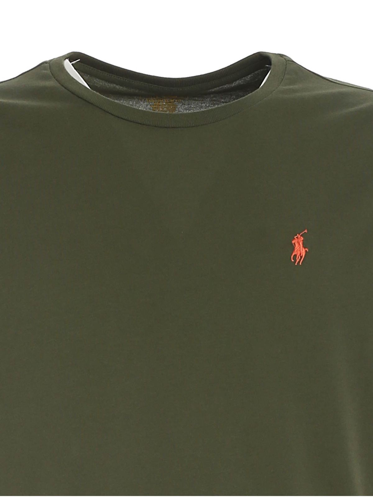 T-shirts Polo Ralph Lauren - Logo embroidery coral T-shirt - 710671438212