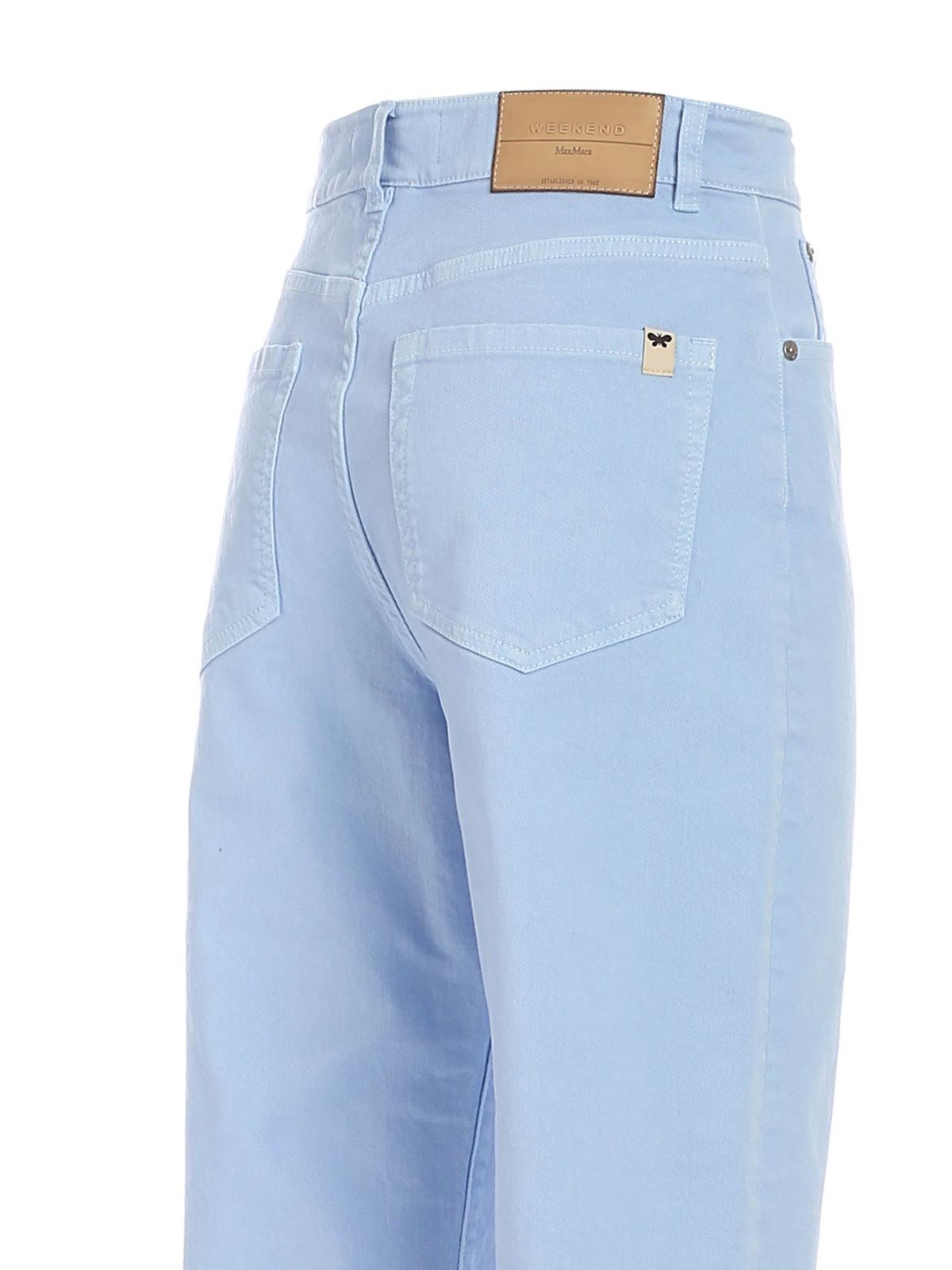 light blue crop pants