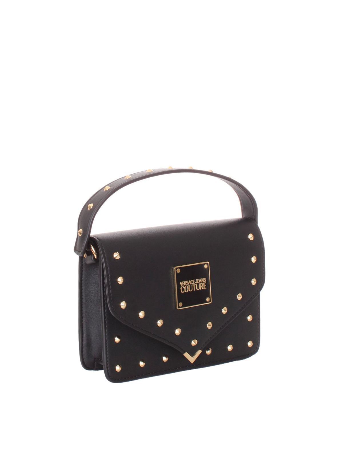 versace black studded bag