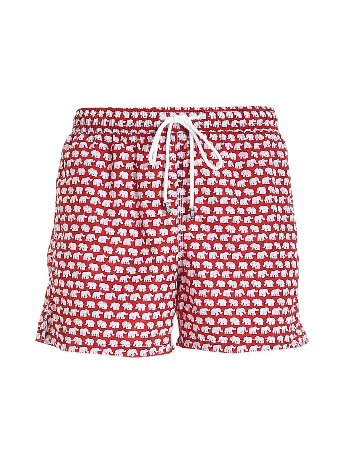 Swim shorts & swimming trunks Fedeli Elephant print swim trunks in