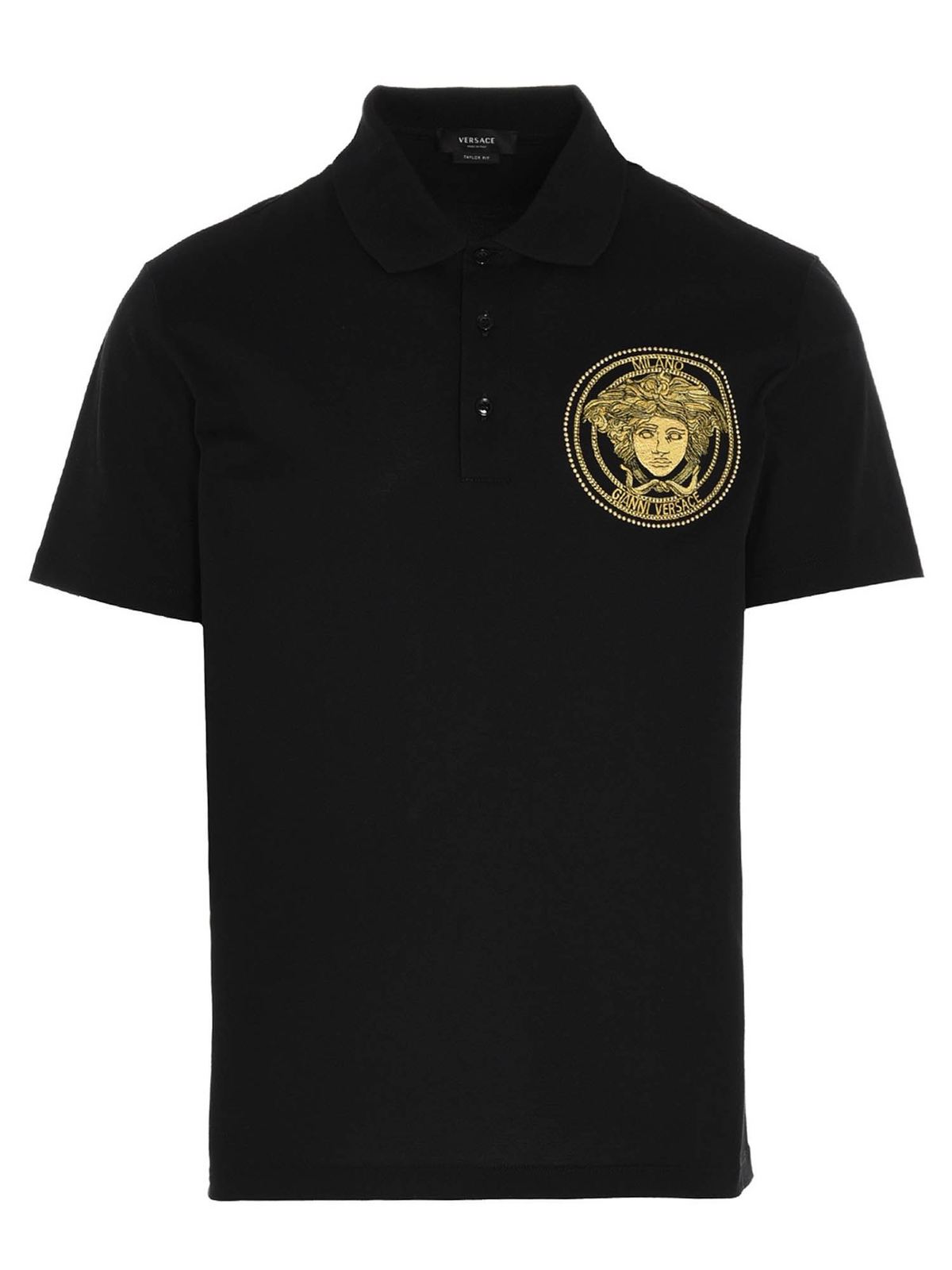 Versace - Medusa polo shirt in black 