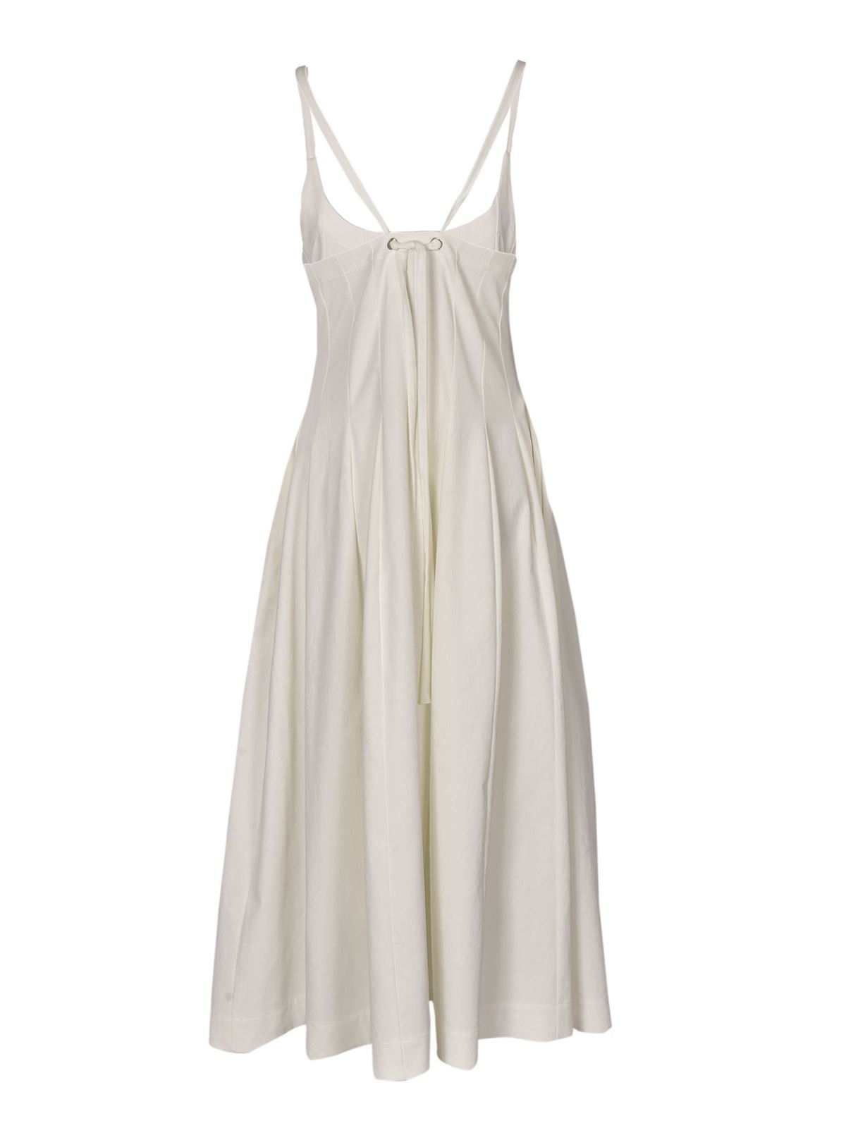 Maxi dresses Jil Sander - Pleated dress in white - JSPS710060WS457408102