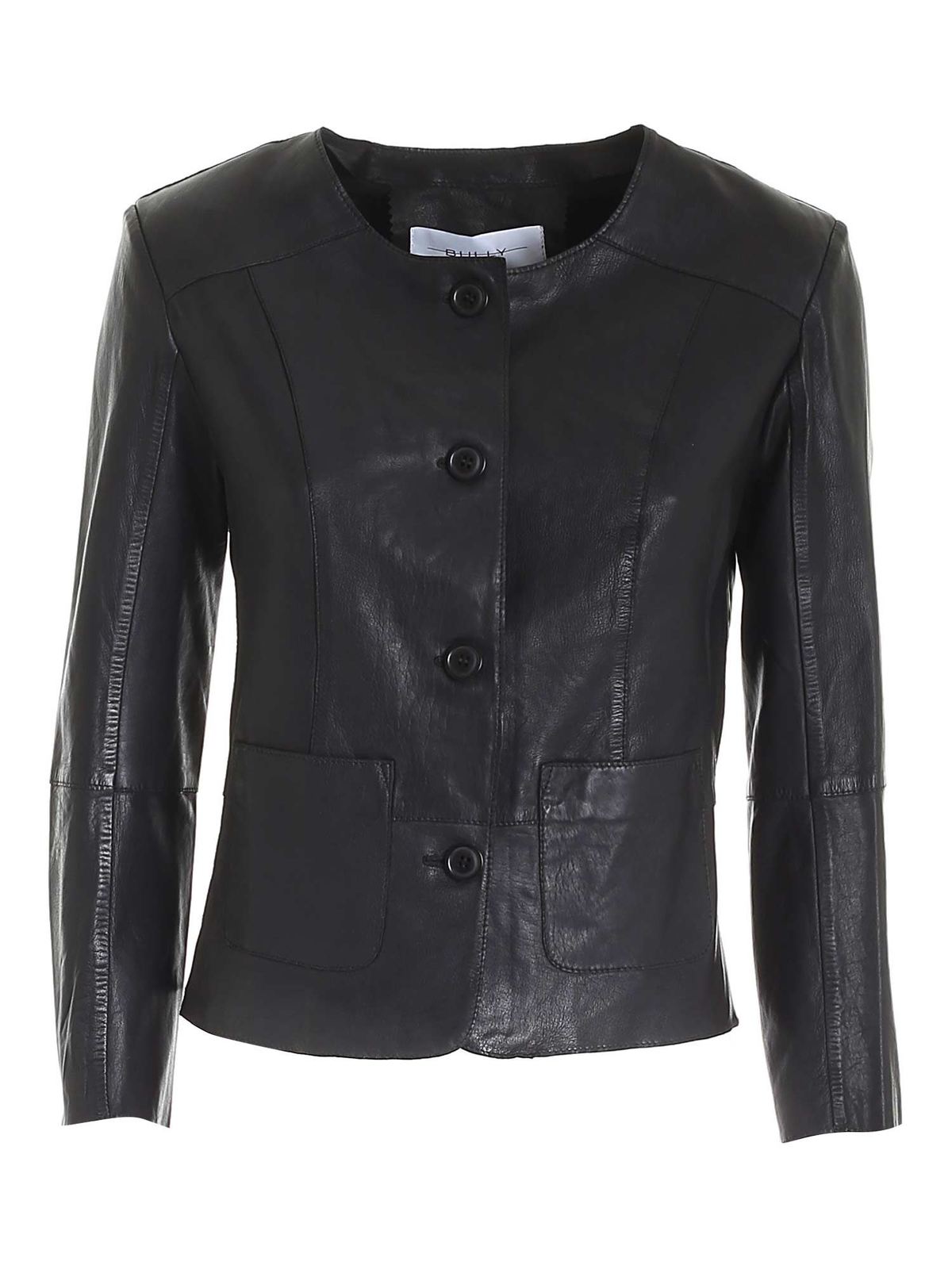 Leather jacket Bully - Unlined leather jacket in black - BE216503BLACK