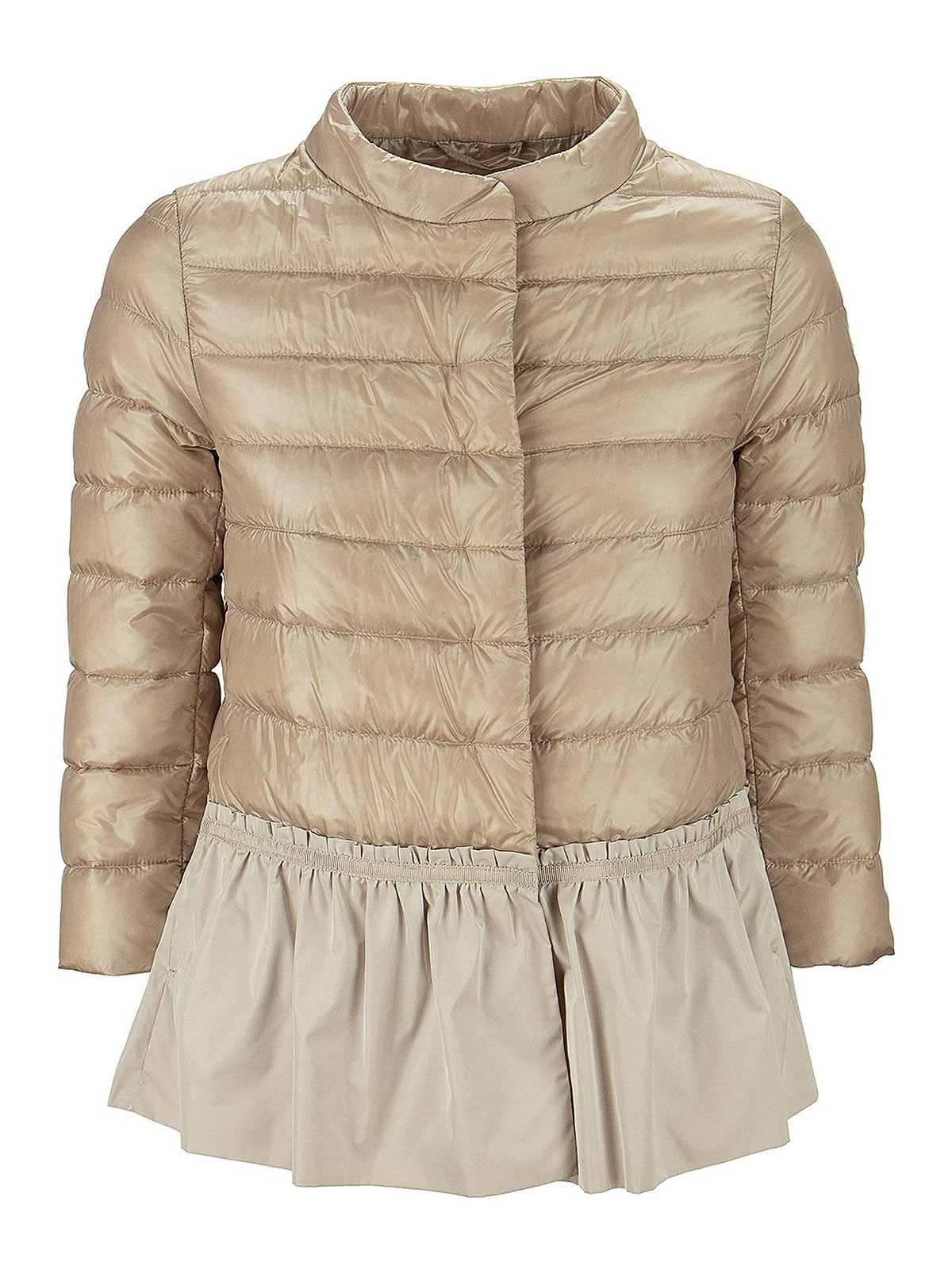 Herno - Ruffle detail taffeta padded jacket - padded jackets ...