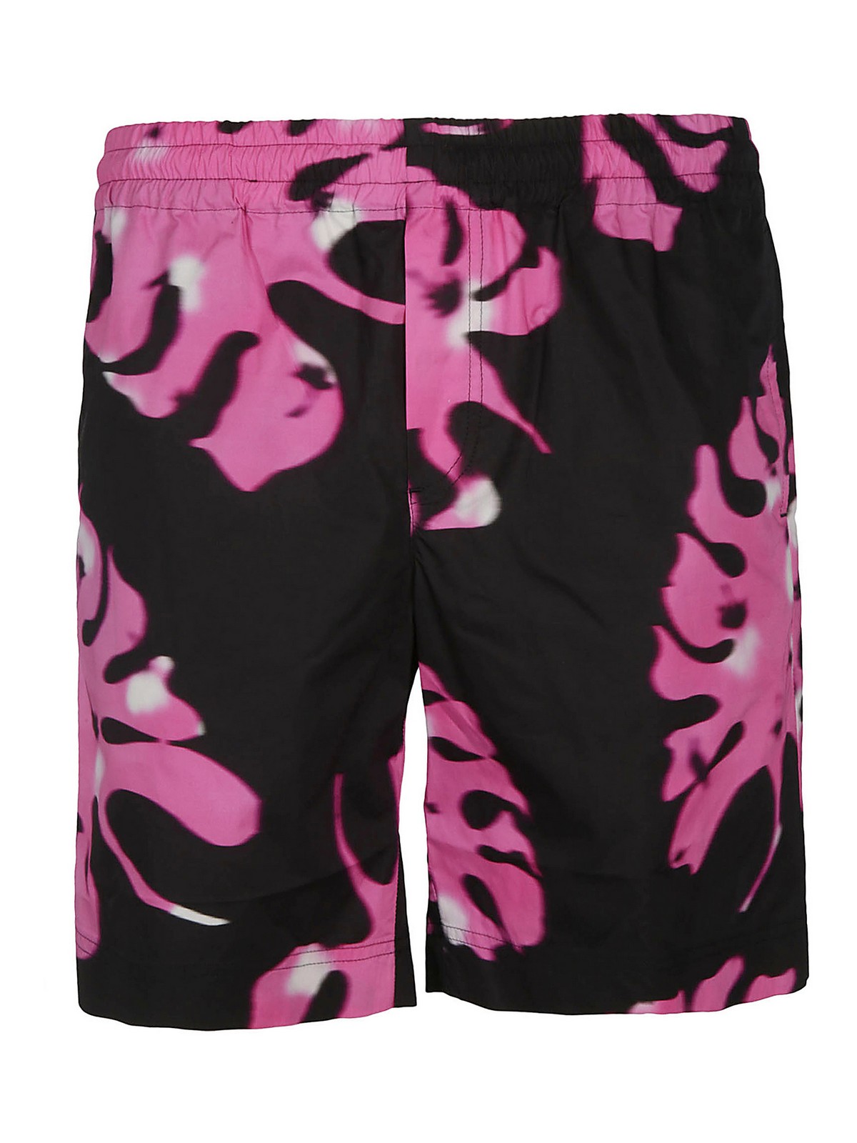 Msgm Botanical-print Short-sleeve Shirt In Black