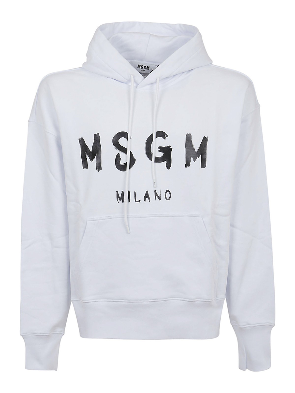 Msgm Cotton Sweatshirt In White
