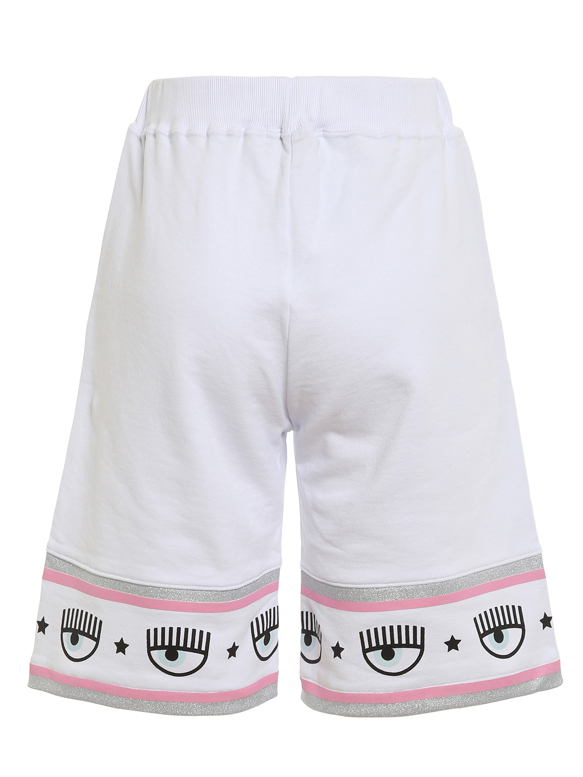 Shorts logomania in cotone bianchiChiara Ferragni in Cotone di colore Bianco Donna Abbigliamento da Shorts da Mini shorts 