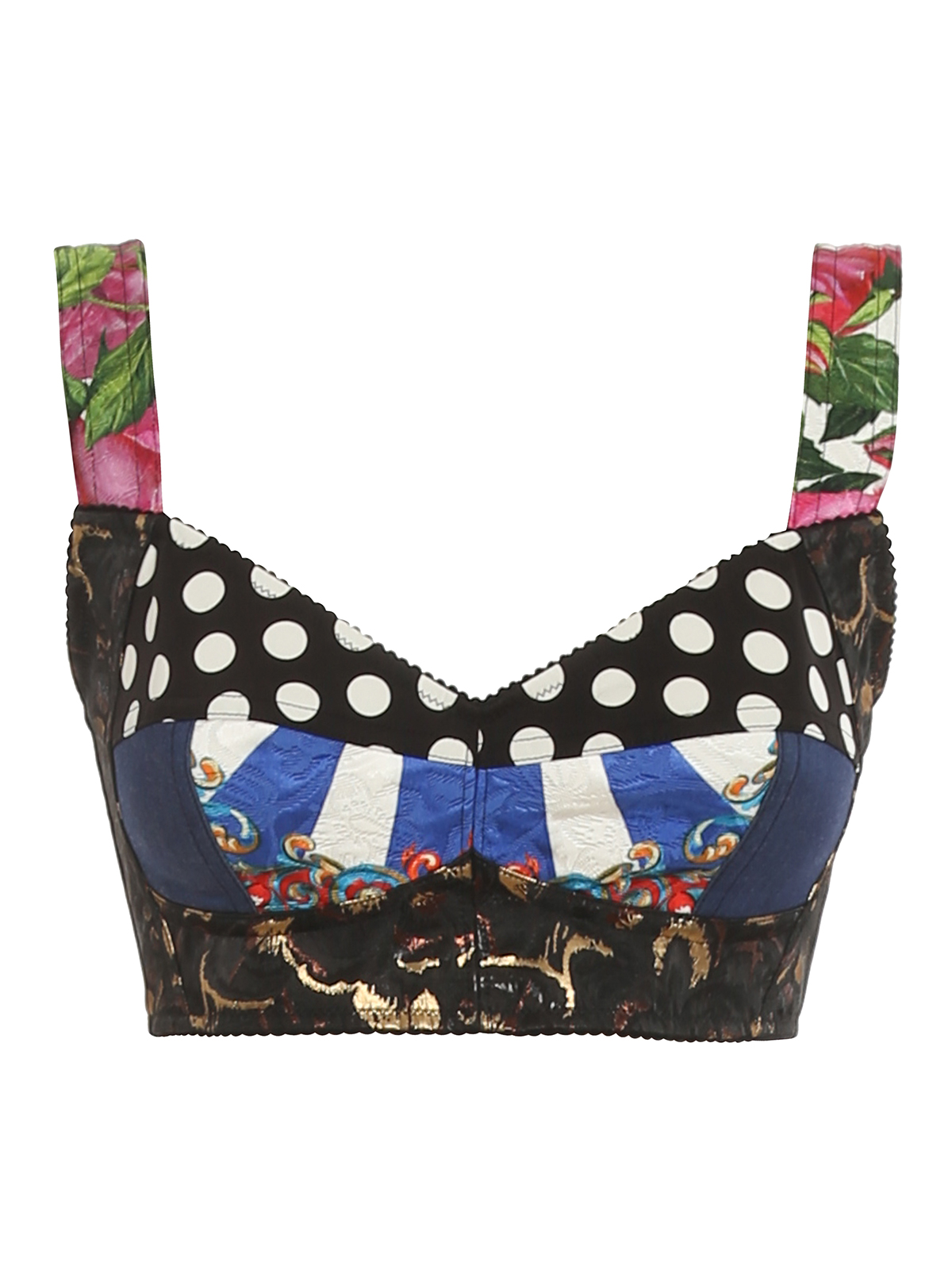 Dolce & Gabbana PATCHWORK CROPPED TOP
