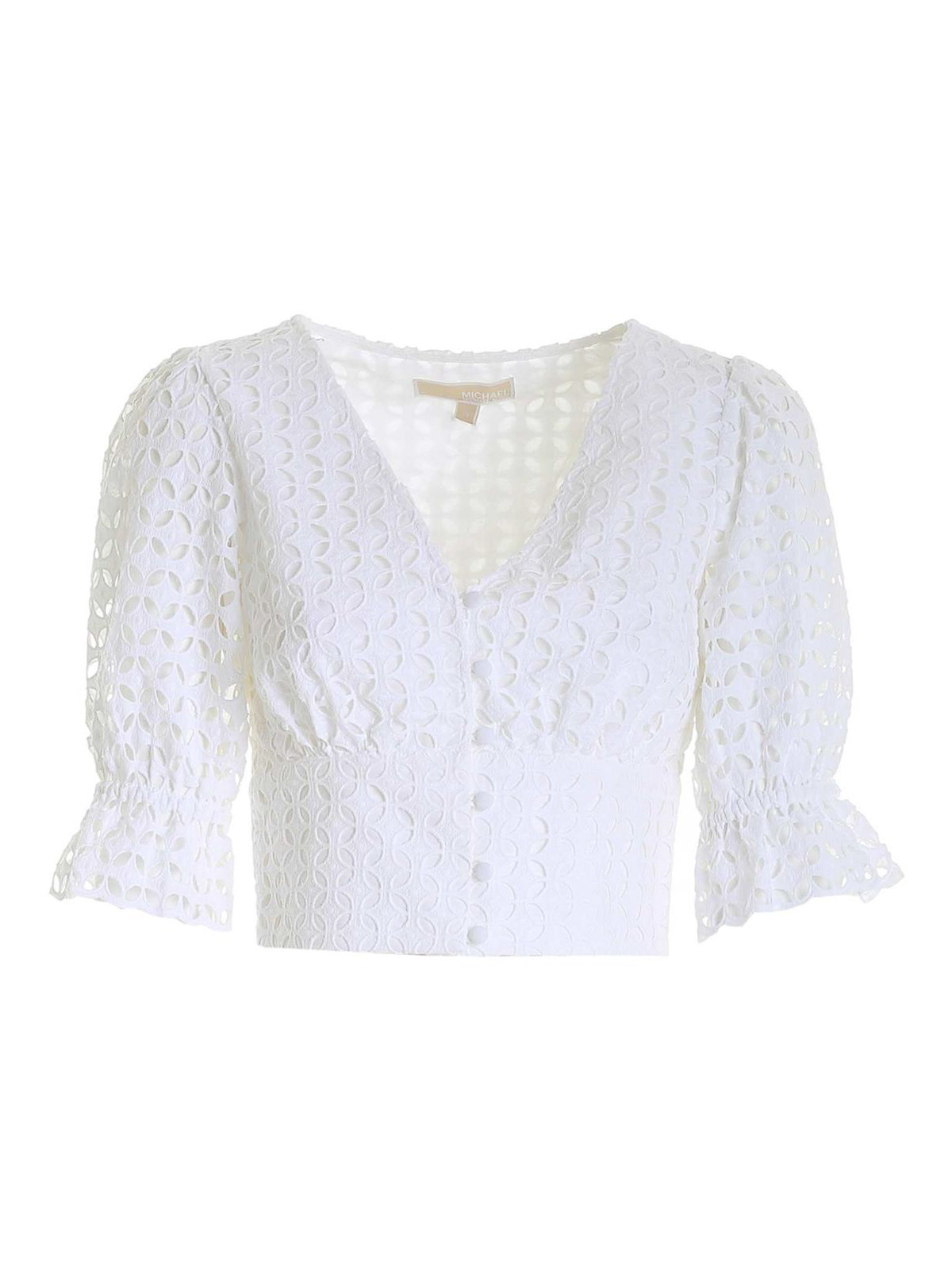 Michael Kors Tops BRODERIE ANGLAISE CROPPED SHIRT