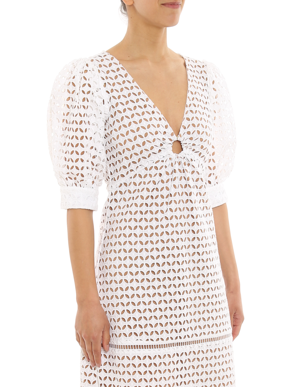 Short dresses Michael Kors - Broderie anglaise dress with eyelet -  MS1800B1DZ100