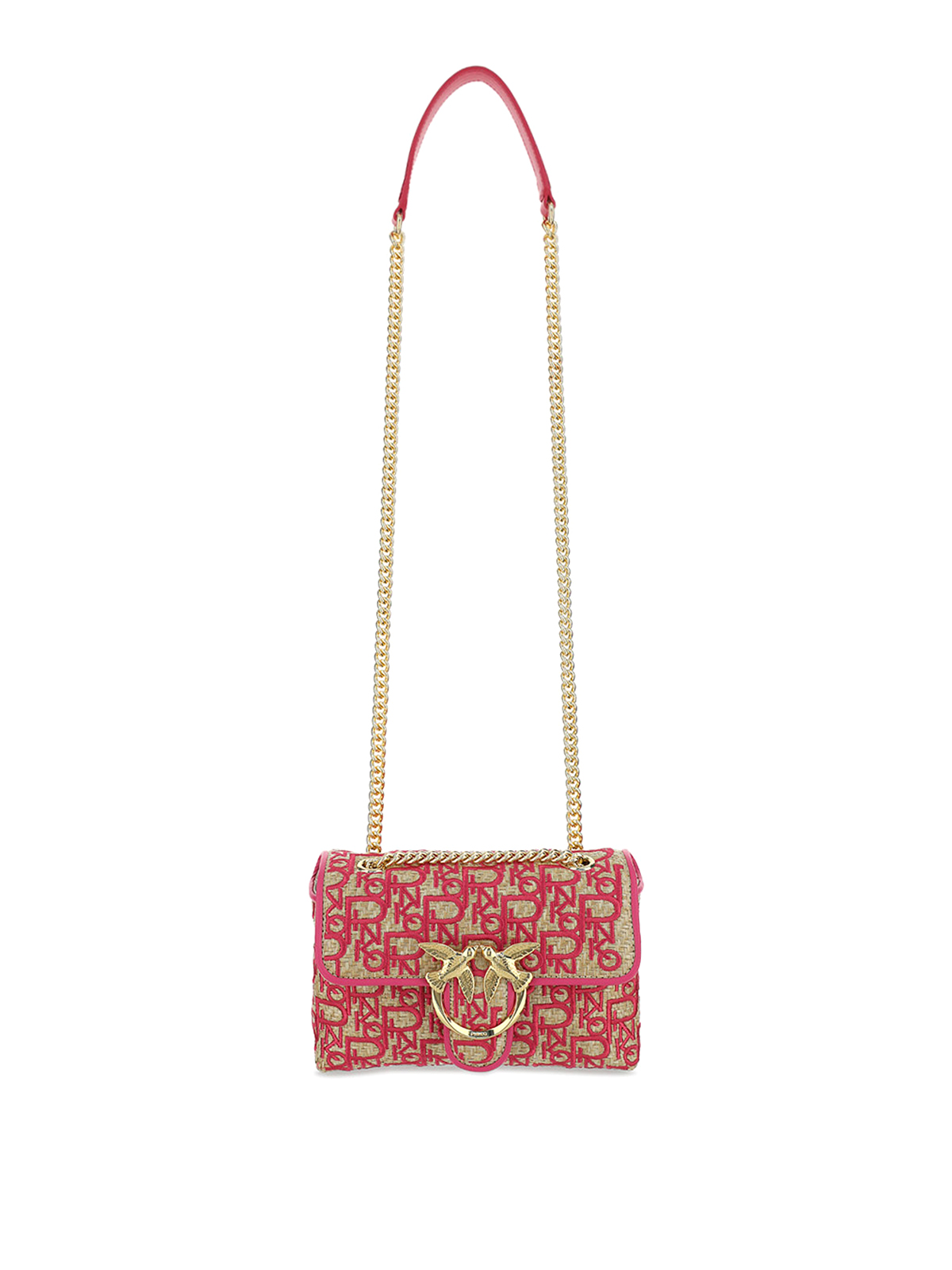Pinko Love Mini Puff Versity Pins Crossbody bag nappa calfskin black -  1P22NA-Y7X7-Z99Q | wardow.com