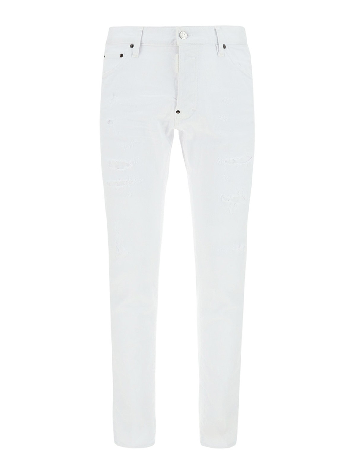 Dsquared2 Ripped Skinny Jeans In White