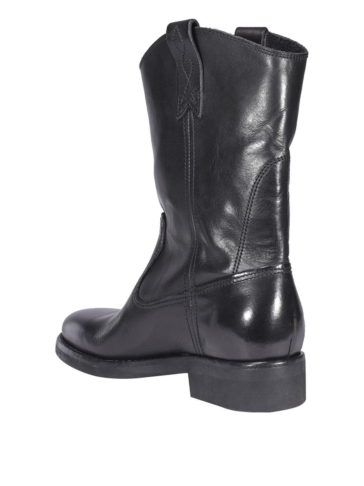 Boots Goose - Smooth leather biker